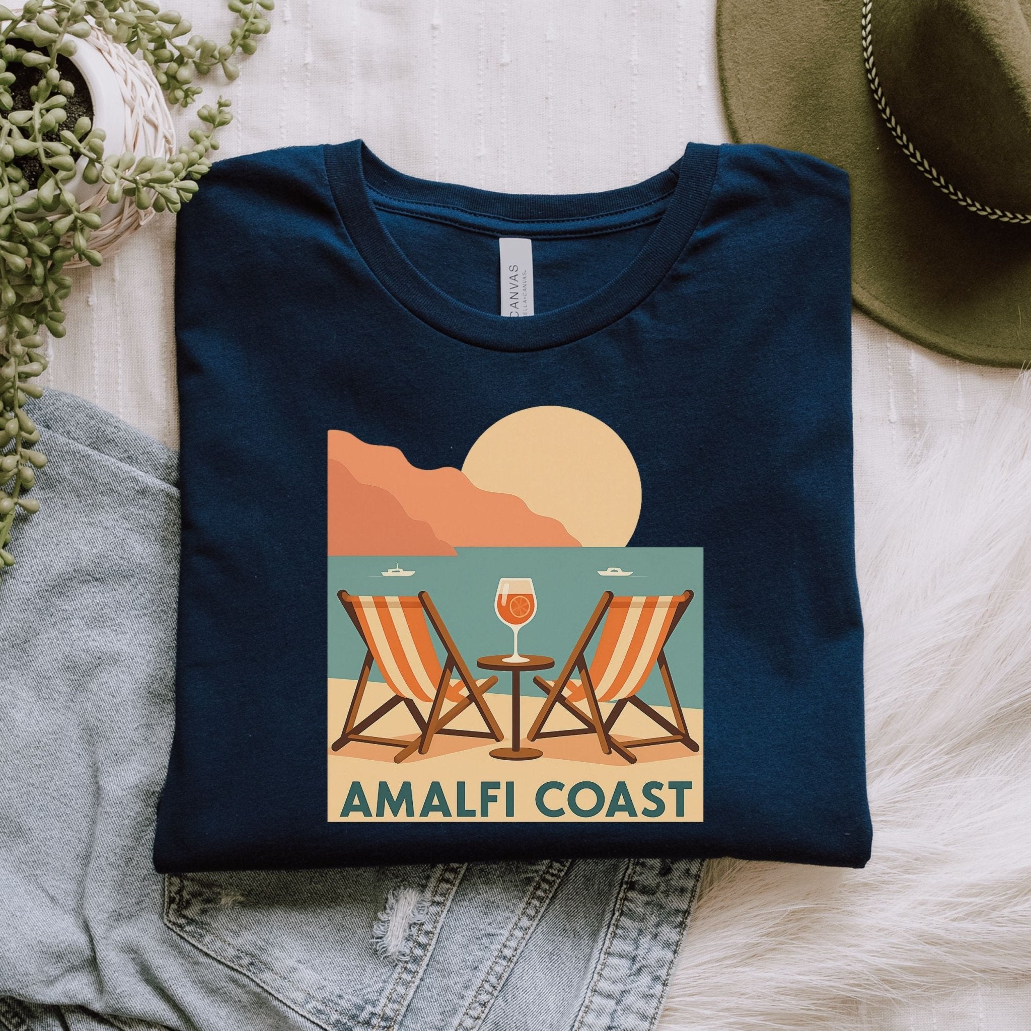 Amalfi Coast T-Shirt, Retro Italy Travel Tee - Craig Michael Design