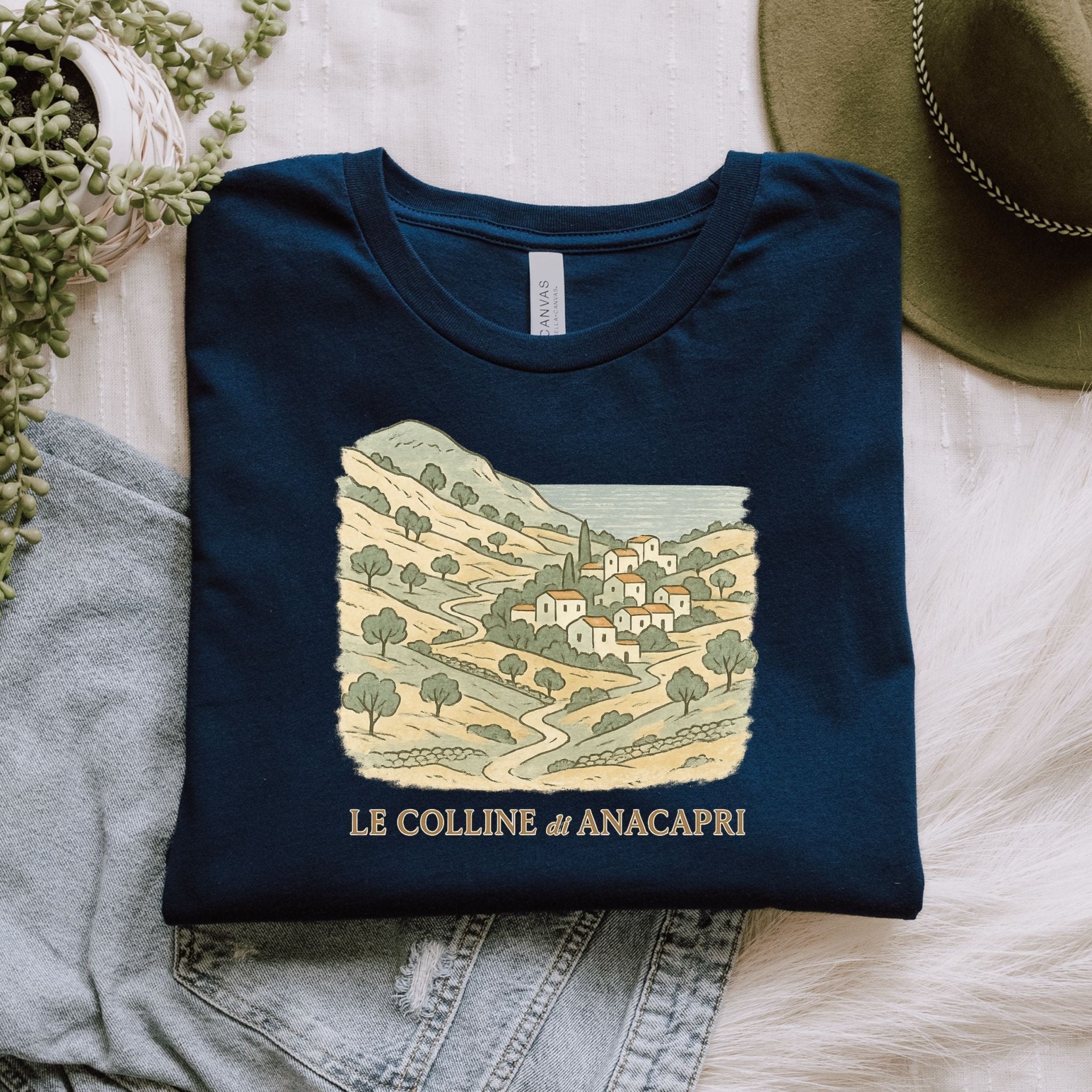 Anacapri Hills T Shirt, Italy Village Tee - Craig Michael Design