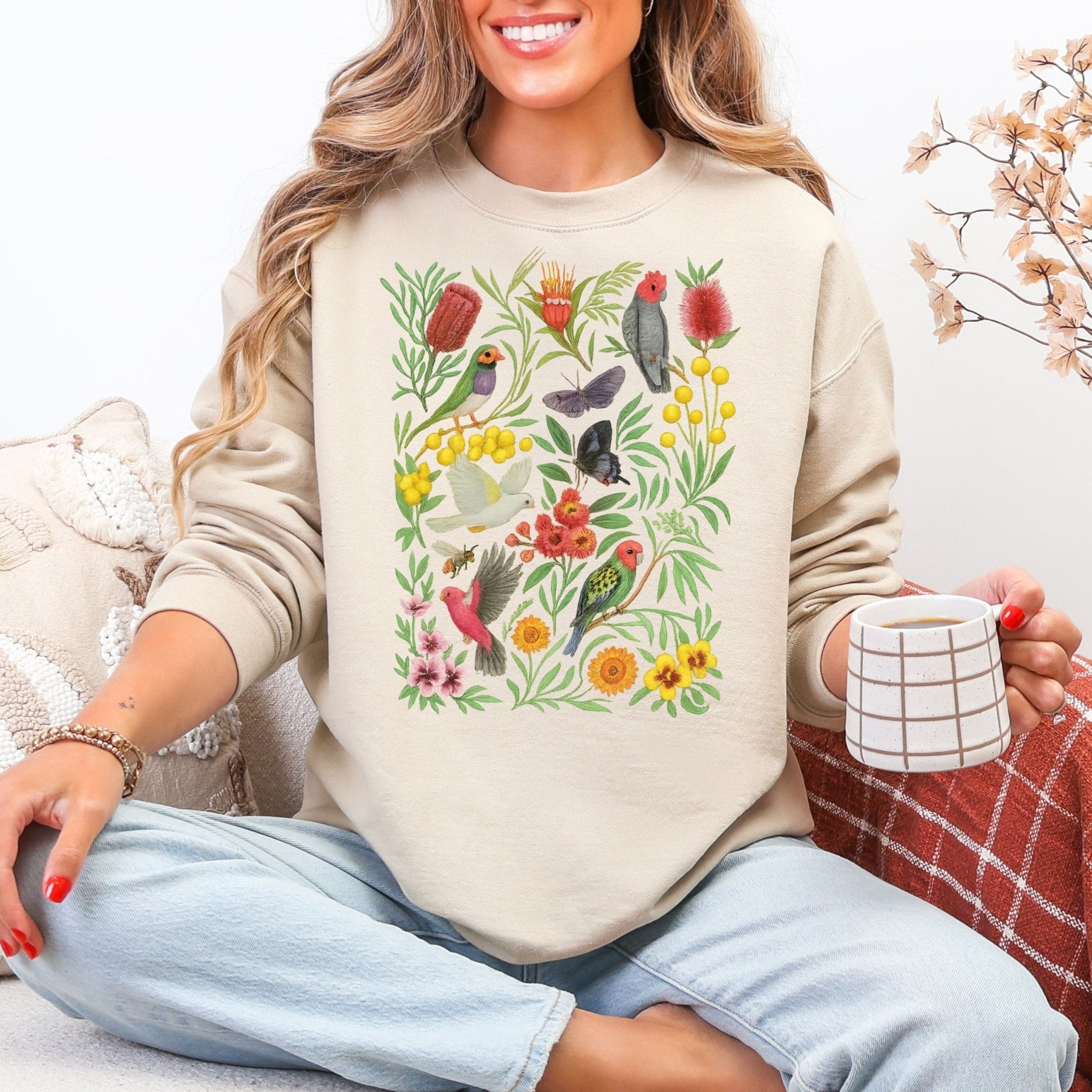 Australian Bird Sweatshirt – Native Flora & Fauna - Craig Michael Design
