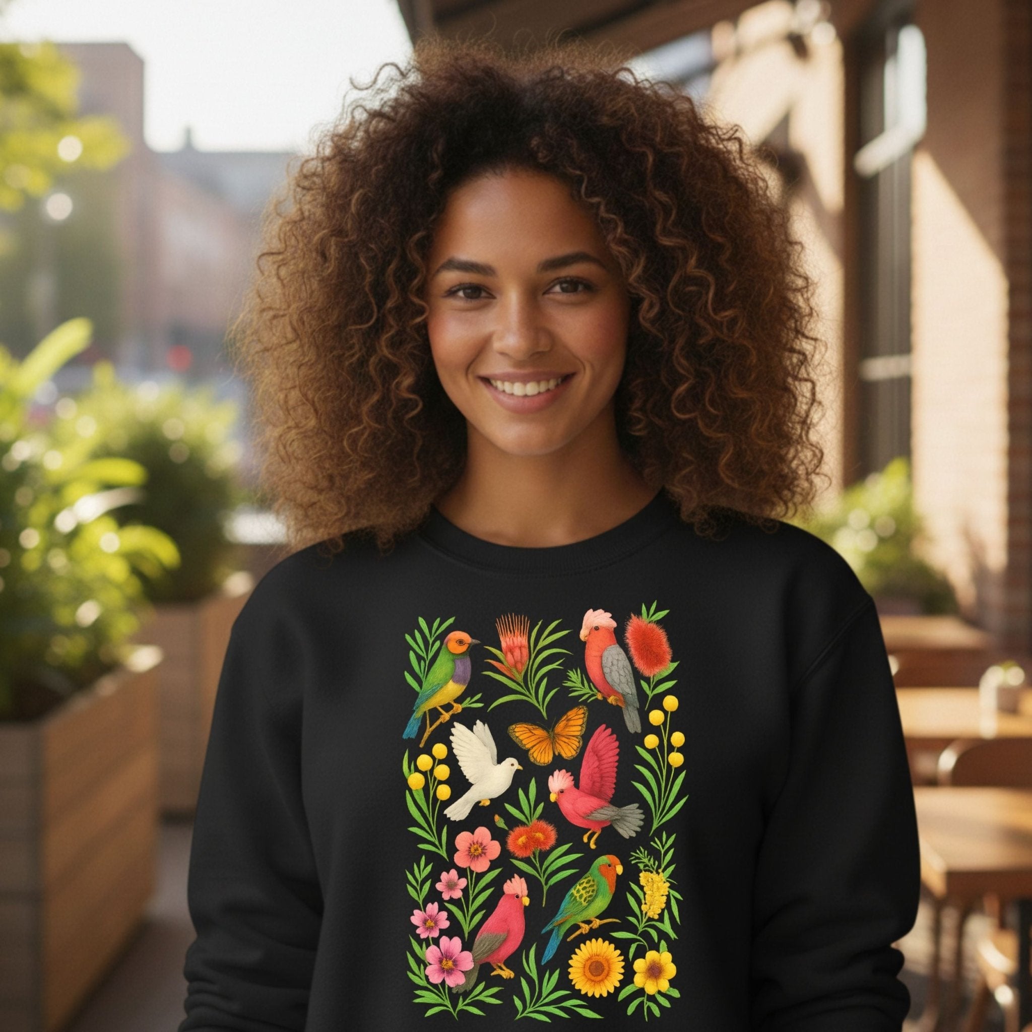 Australian Birds Sweatshirt – Galah & Lorikeet - Craig Michael Design