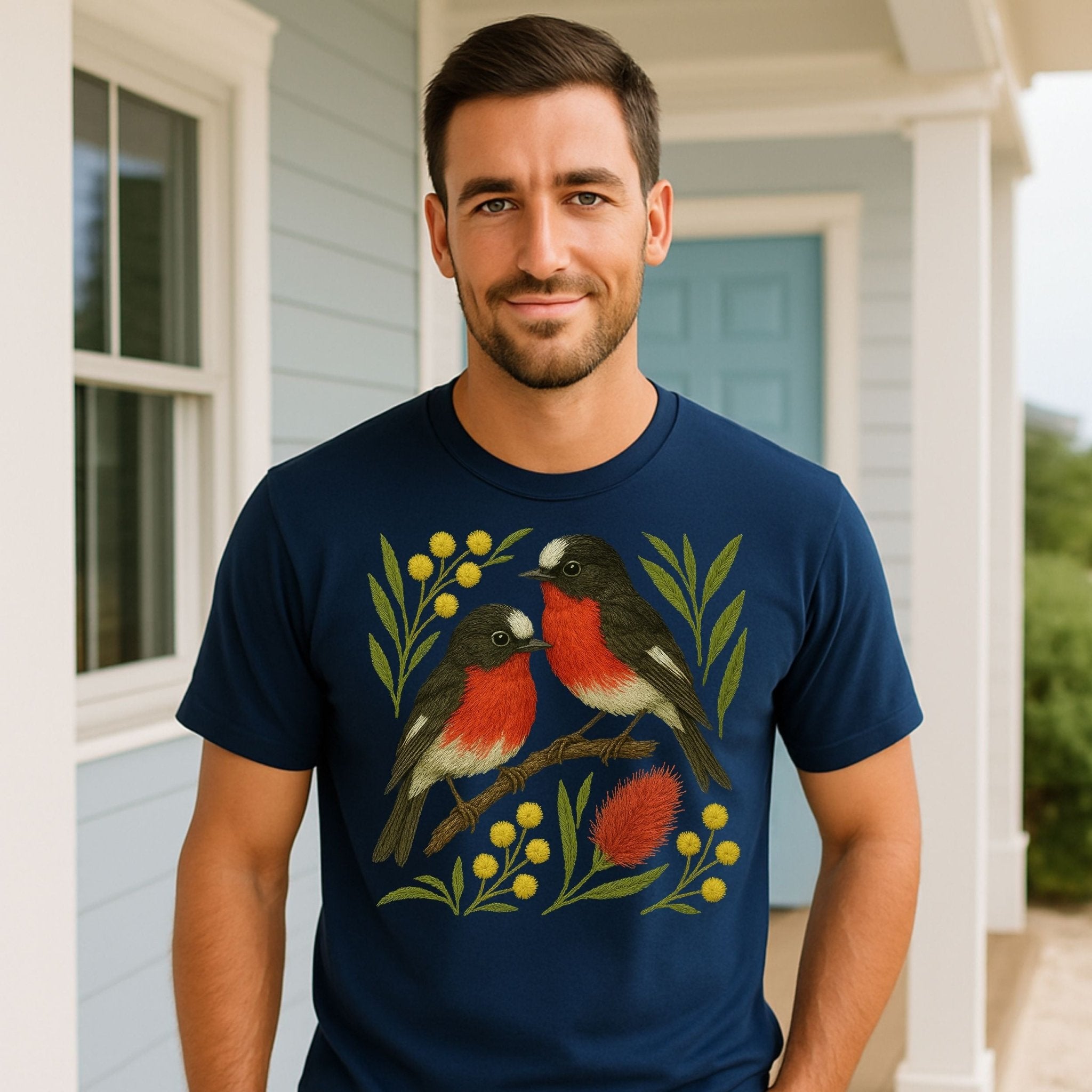 Australian Robin T-Shirt – Australian Native Bird Collection - Craig Michael Design