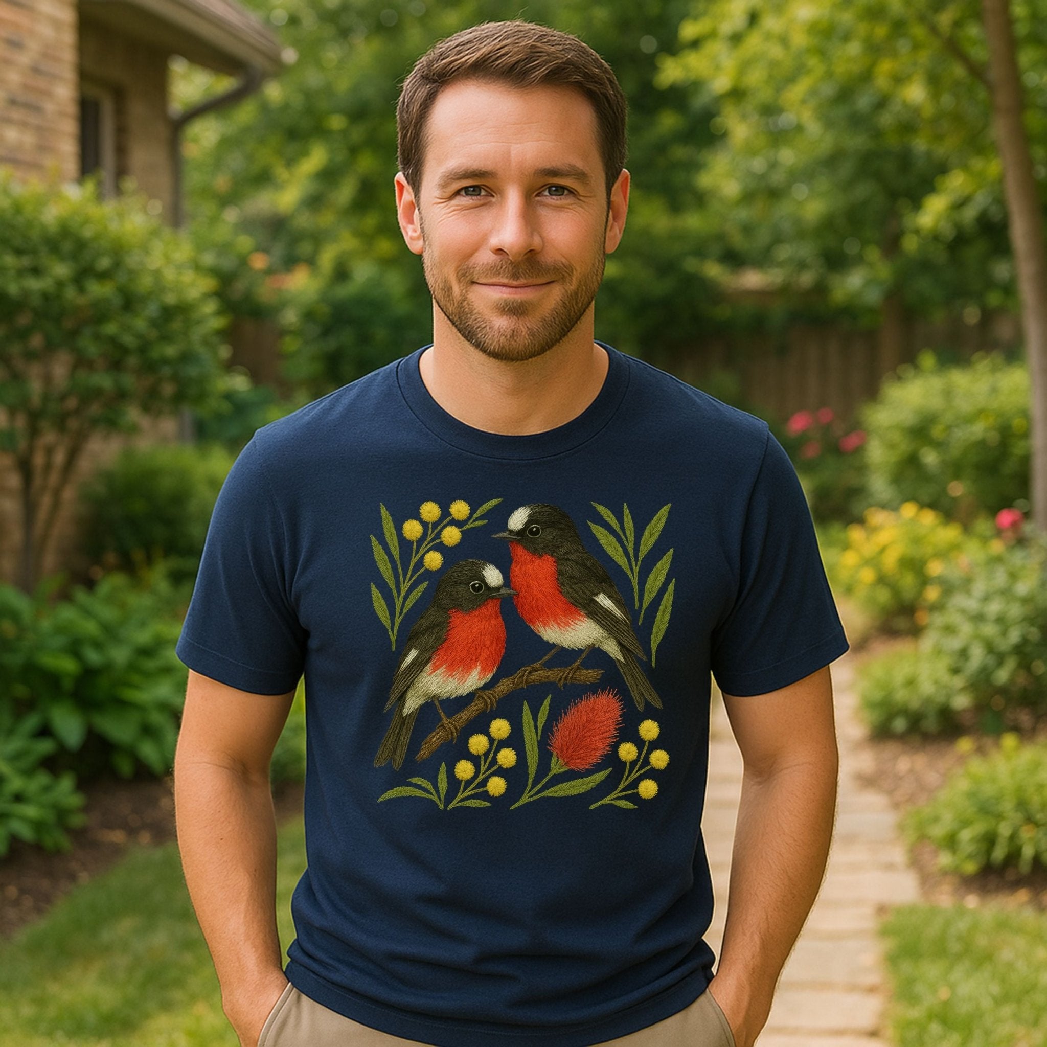 Australian Robin T-Shirt – Australian Native Bird Collection - Craig Michael Design