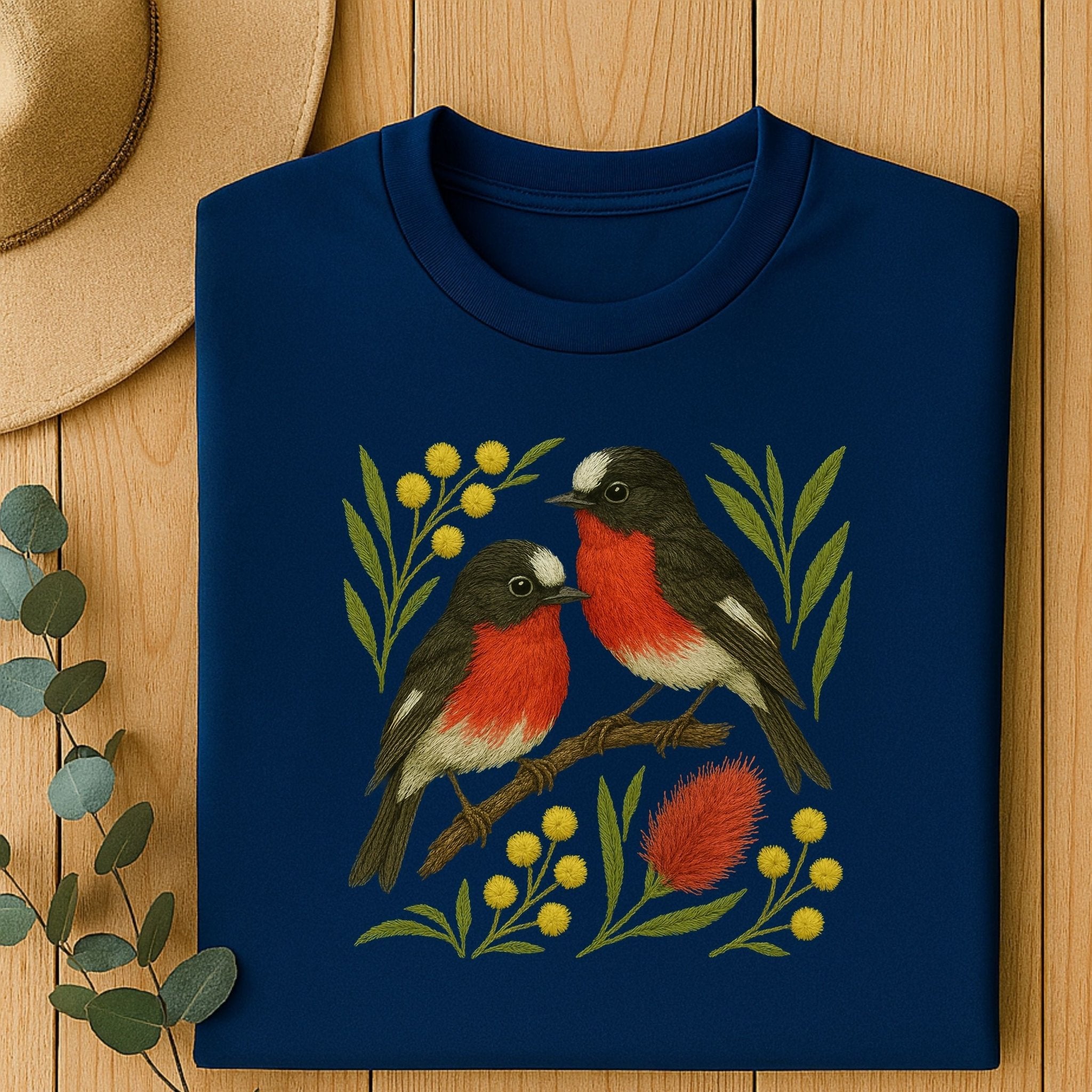 Australian Robin T-Shirt – Australian Native Bird Collection - Craig Michael Design
