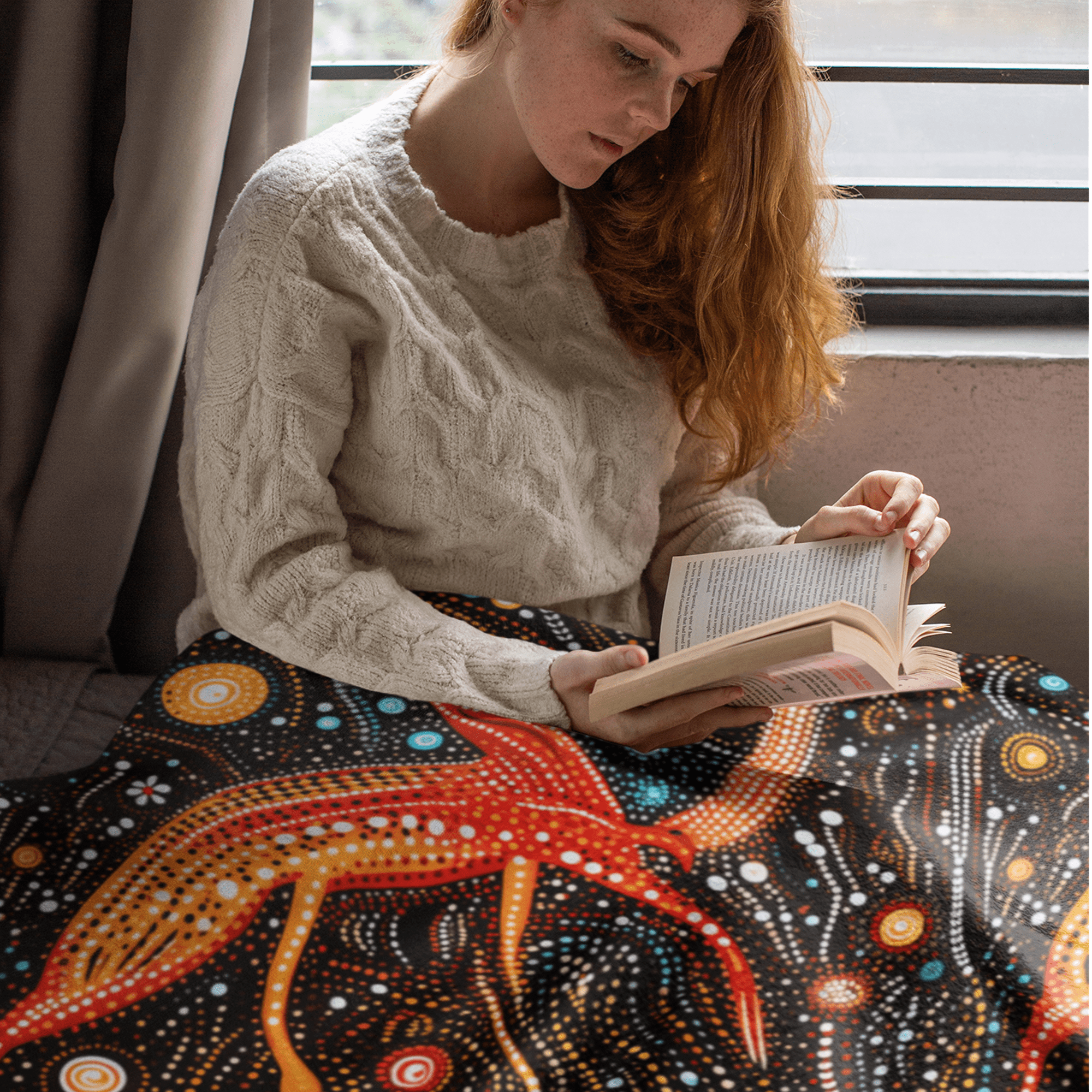Australian Throw, Blanket, Indigenous Australian, Throw Blanket, Cozy Living Room Decor, Vibrant Modern Blanket, Australian Design - Craig Michael Design