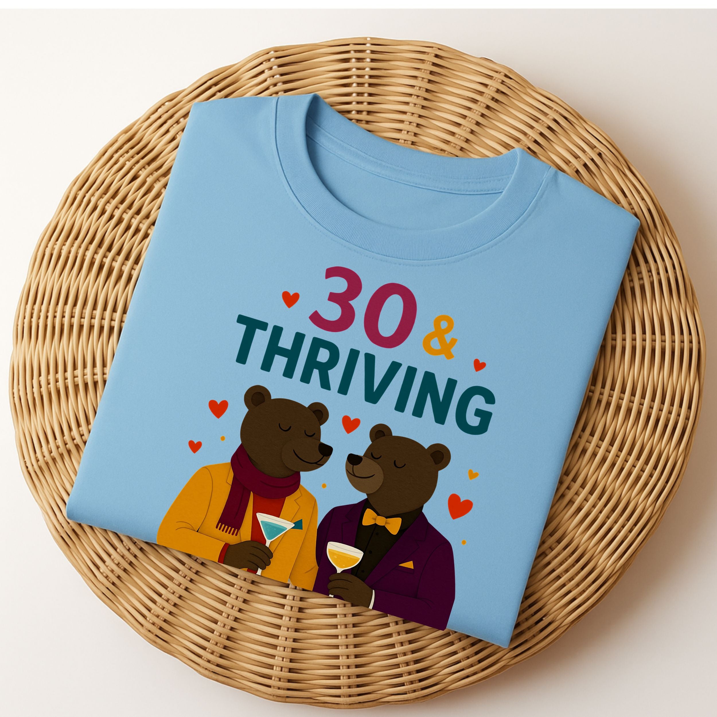 30 and Thriving Bear Couple T-Shirt product
