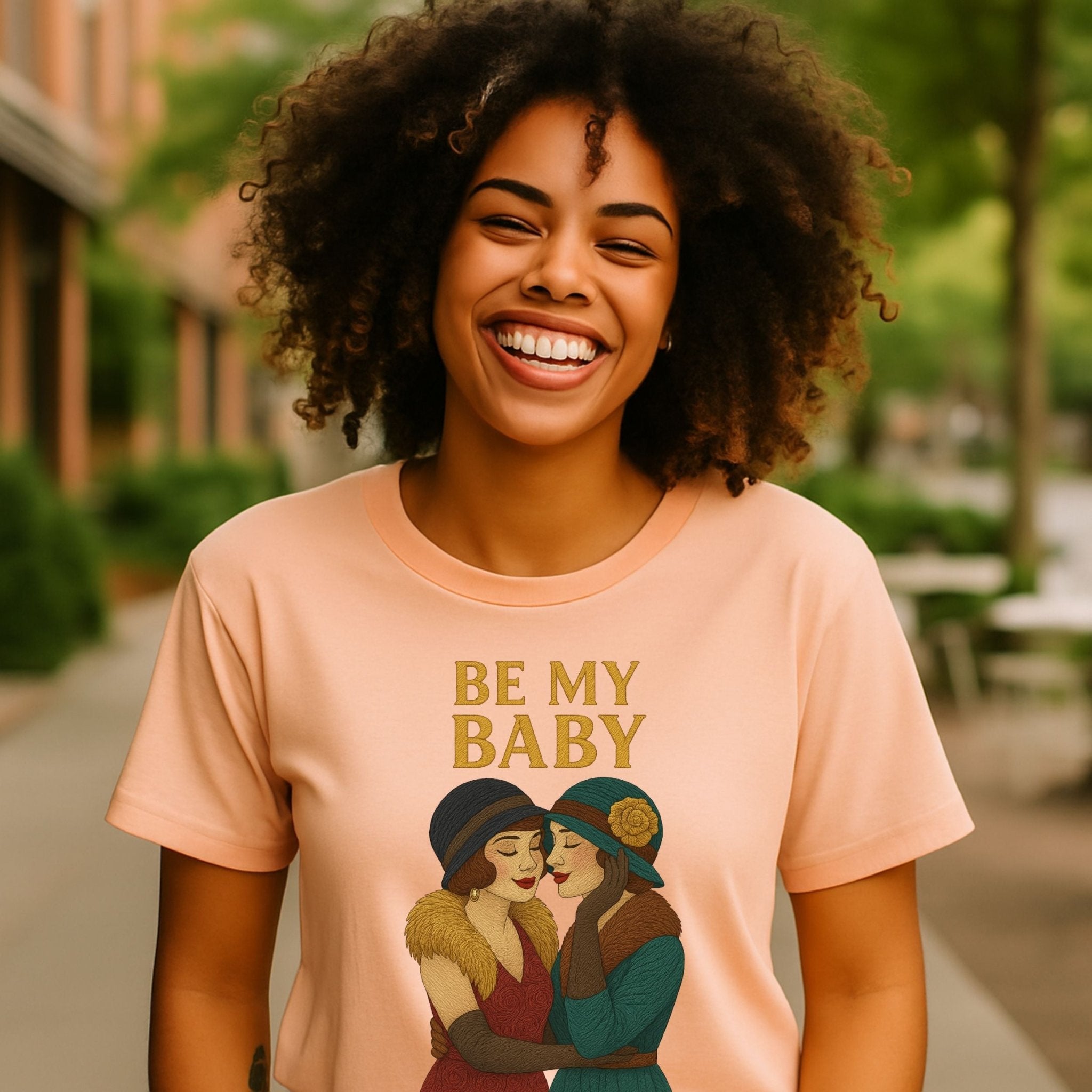 Be My Baby – 1920s Lesbian Love T-Shirt, Vintage Romantic Gift - Craig Michael Design