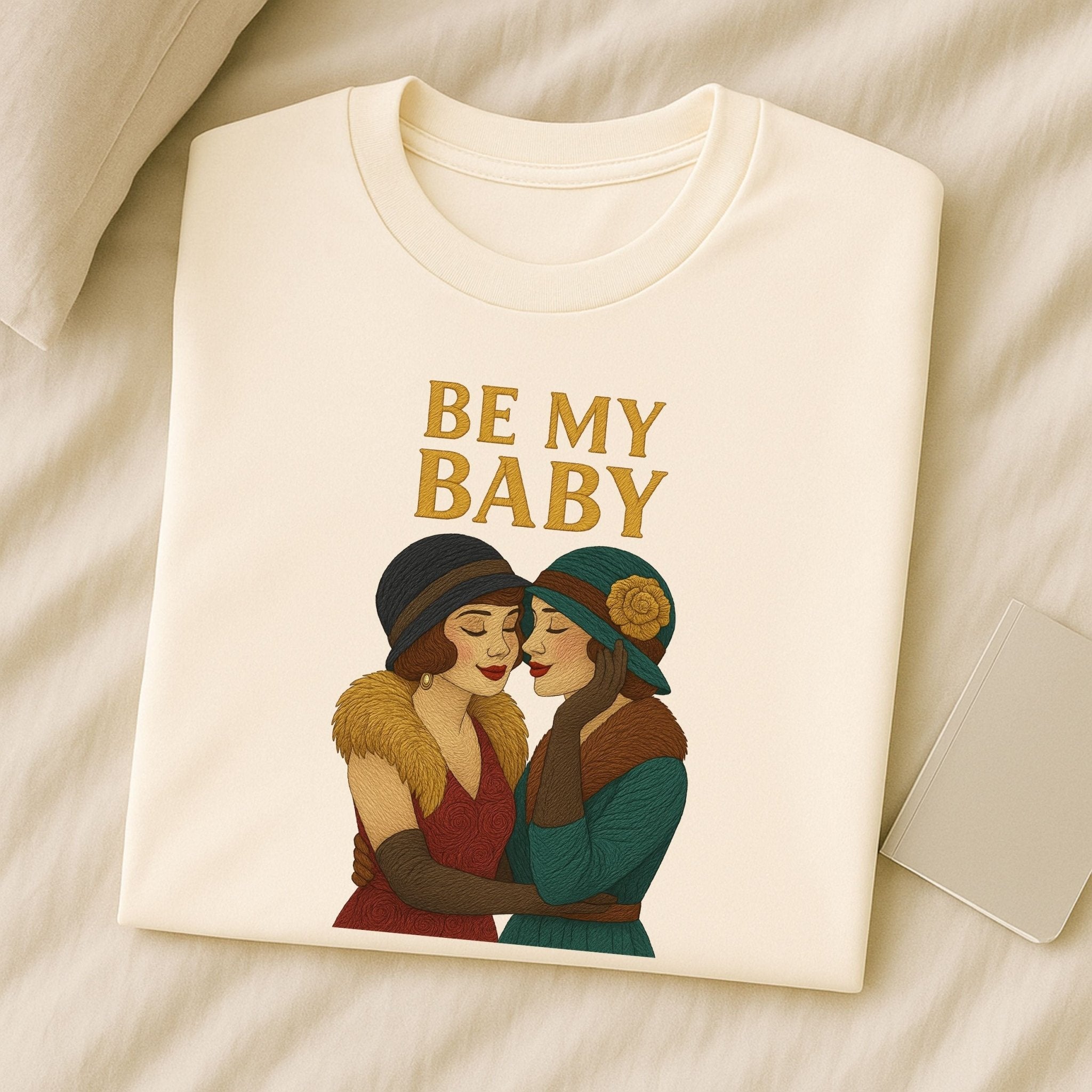 Be My Baby – 1920s Lesbian Love T-Shirt, Vintage Romantic Gift - Craig Michael Design