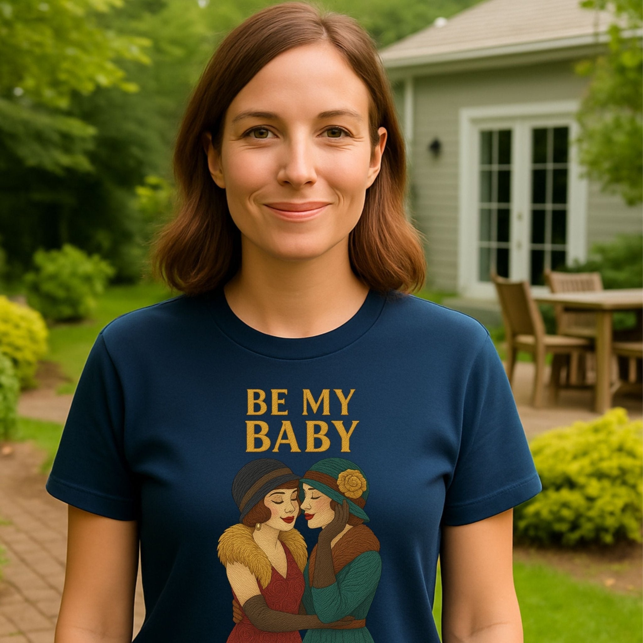 Be My Baby – 1920s Lesbian Love T-Shirt, Vintage Romantic Gift - Craig Michael Design