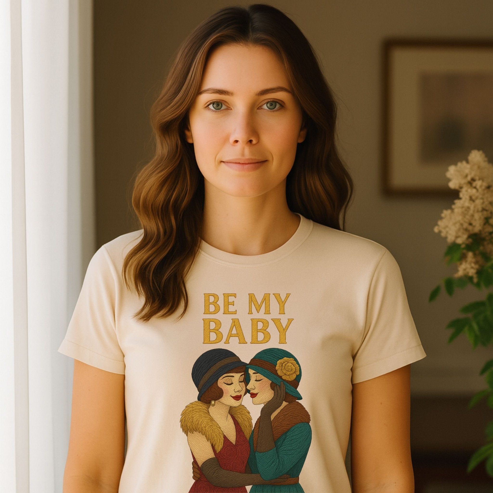 Be My Baby – 1920s Lesbian Love T-Shirt, Vintage Romantic Gift - Craig Michael Design