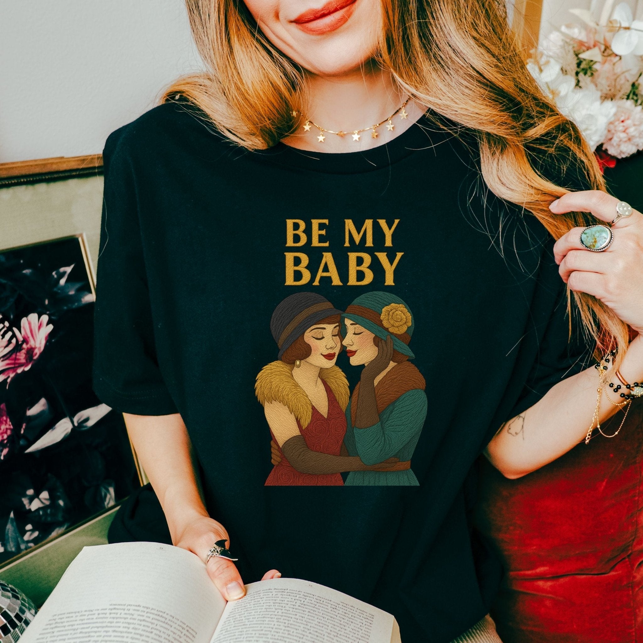Be My Baby – 1920s Lesbian Love T-Shirt, Vintage Romantic Gift - Craig Michael Design