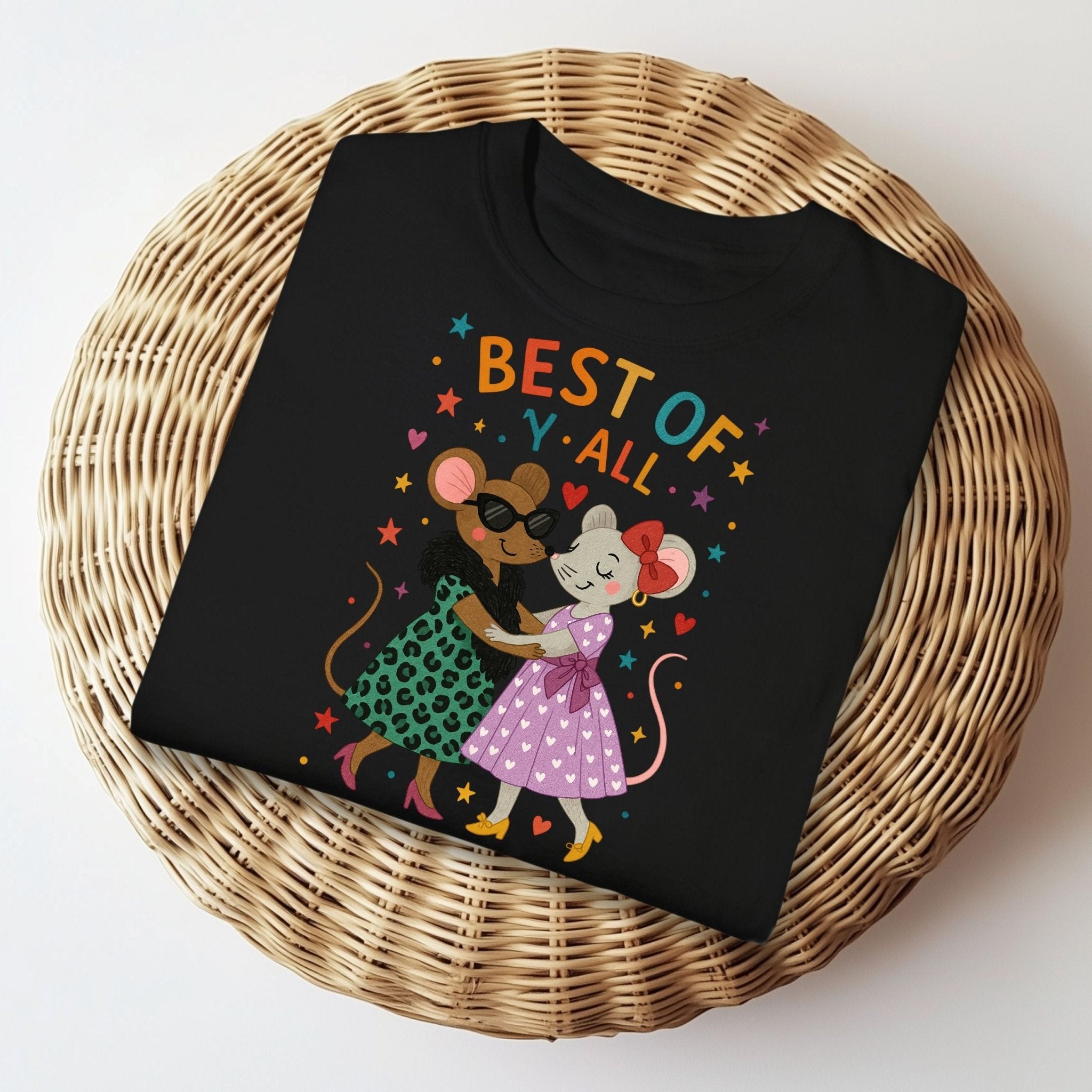 Best of Y’all Shirt, Lesbian Couple Mouse Tee, Retro Cute Affirmation T-Shirt, Comfort Colours Gay Love Gift, Cottagecore Femme Top - Craig Michael Design