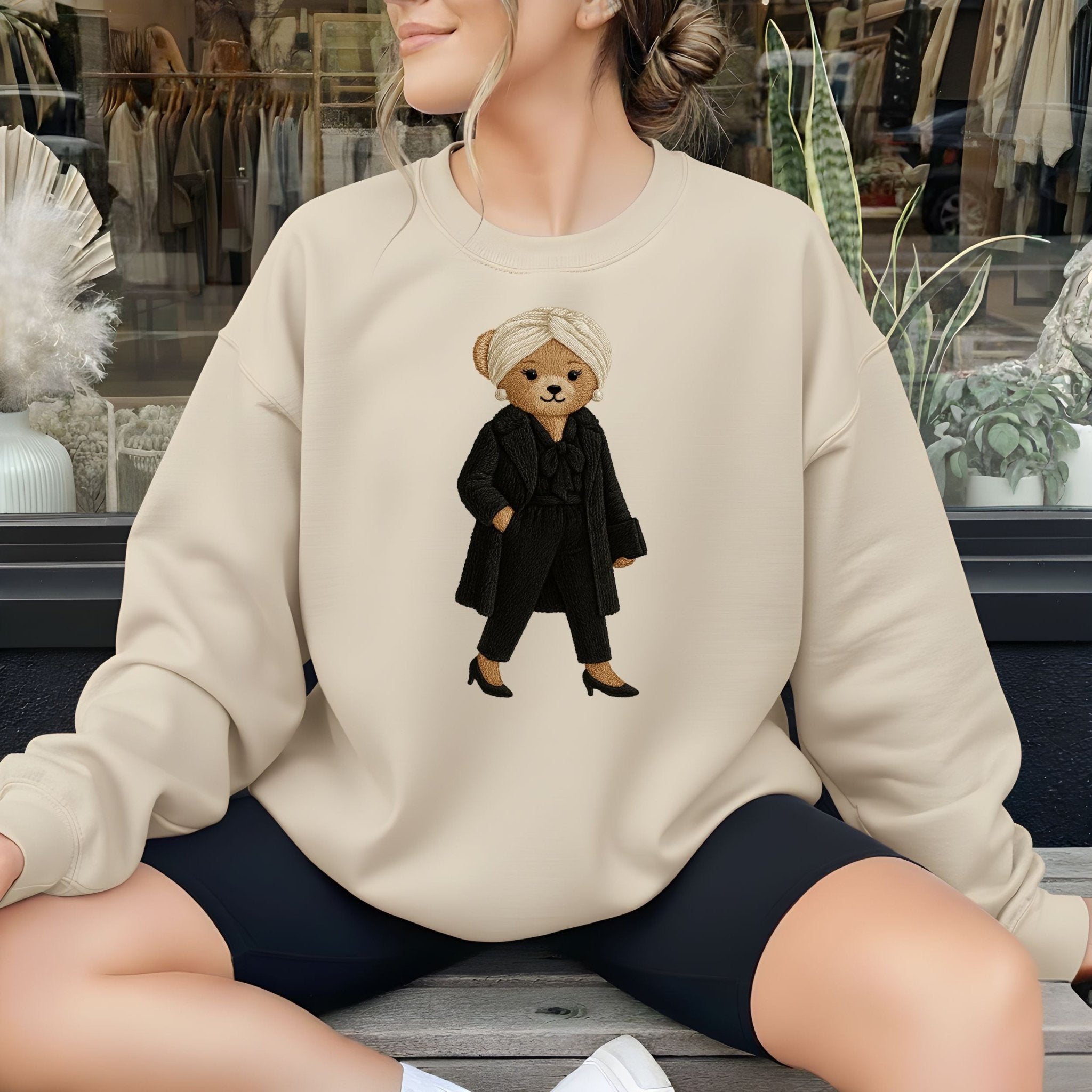 Black Monochrome Teddy Sweatshirt - Craig Michael Design