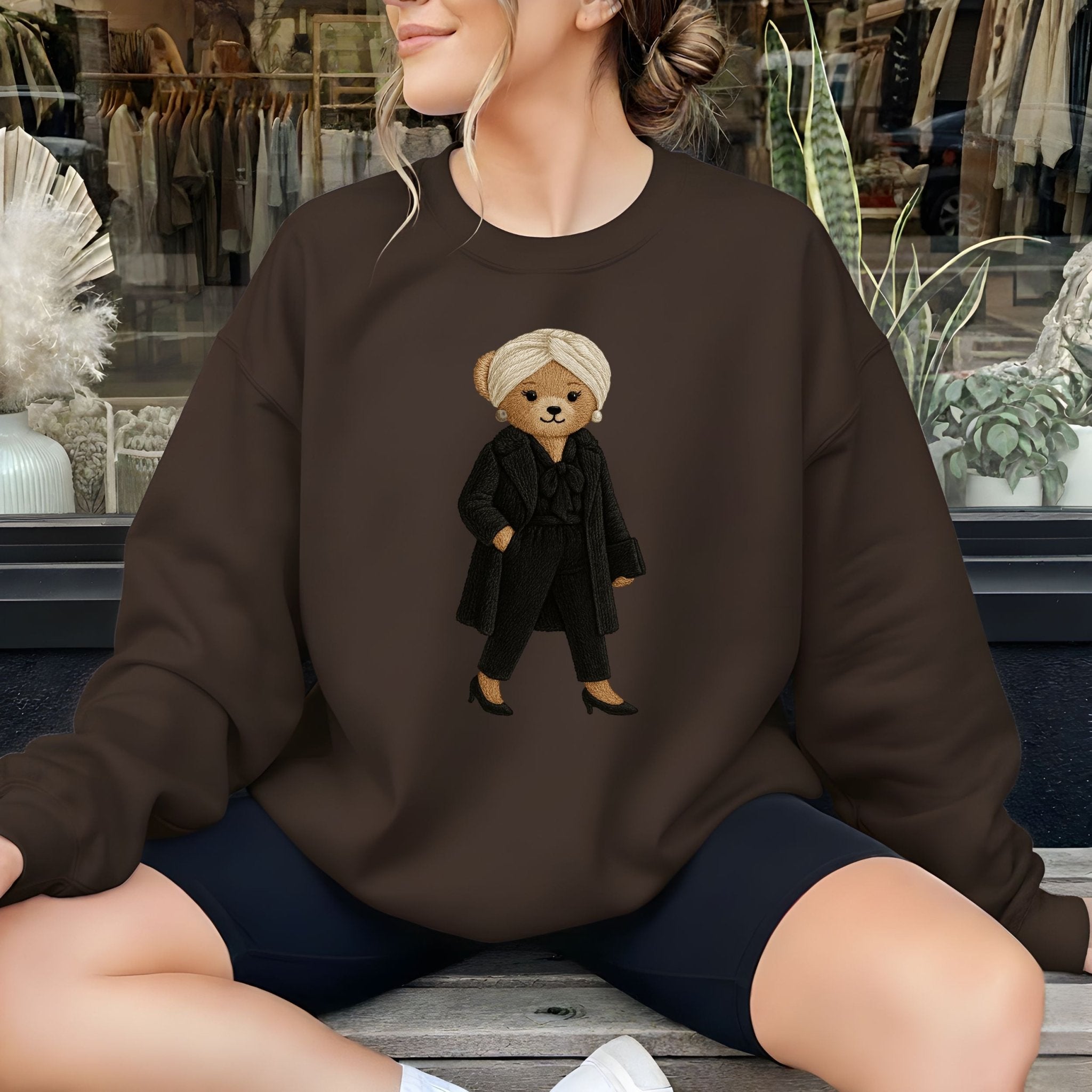 Black Monochrome Teddy Sweatshirt - Craig Michael Design