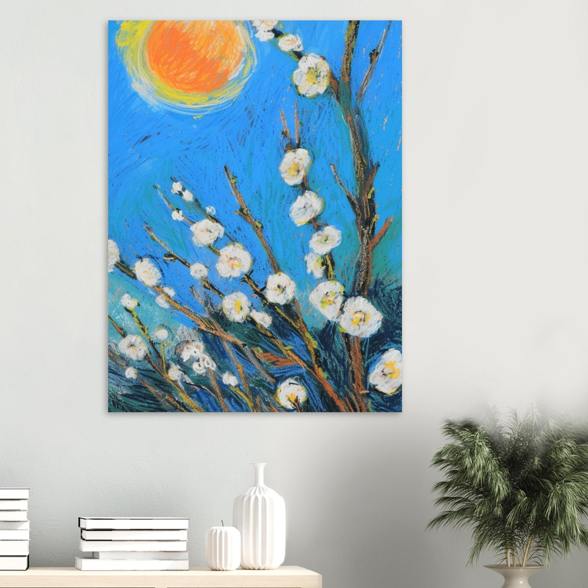 Blossoming Serenity, Colourful Wall Art, Modern Art, Floral Painting, Still Life Flowers - Craig Michael Design