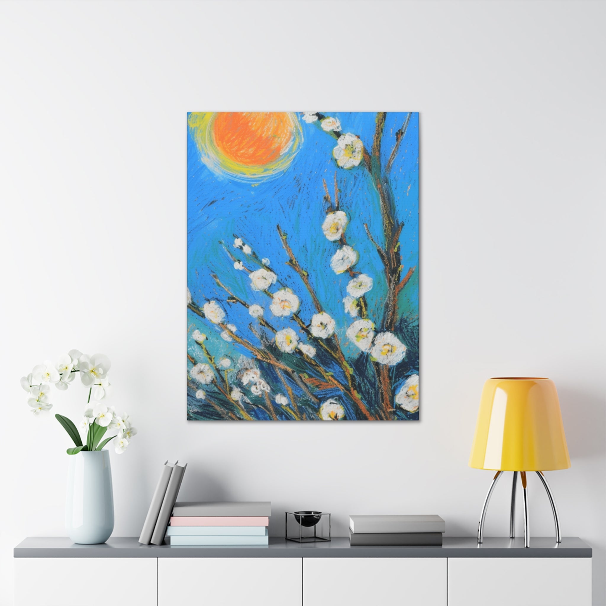 Blossoming Serenity, Colourful Wall Art, Modern Art, Floral Painting, Still Life Flowers - Craig Michael Design