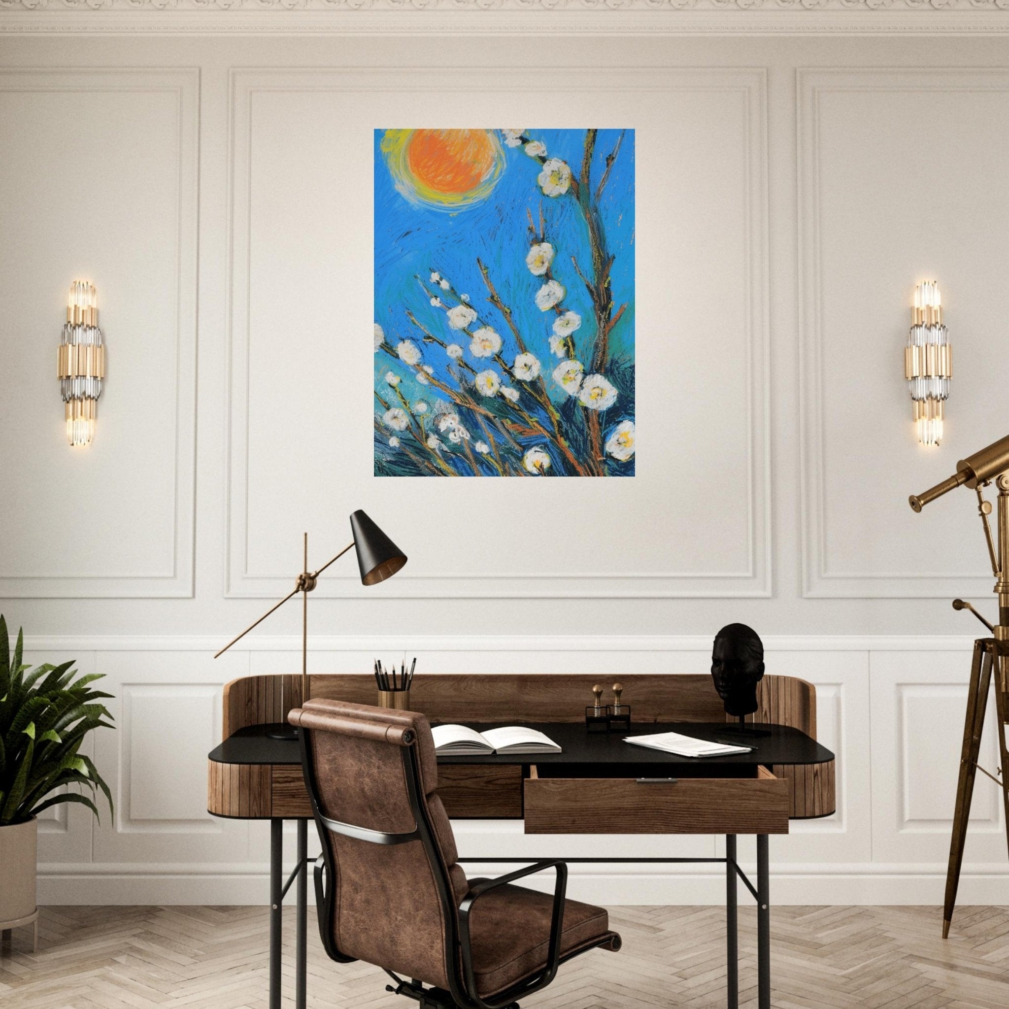 Blossoming Serenity, Colourful Wall Art, Modern Art, Floral Painting, Still Life Flowers - Craig Michael Design