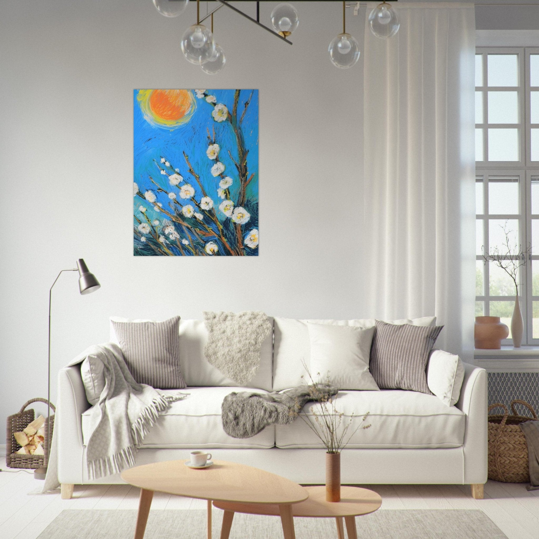 Blossoming Serenity, Colourful Wall Art, Modern Art, Floral Painting, Still Life Flowers - Craig Michael Design