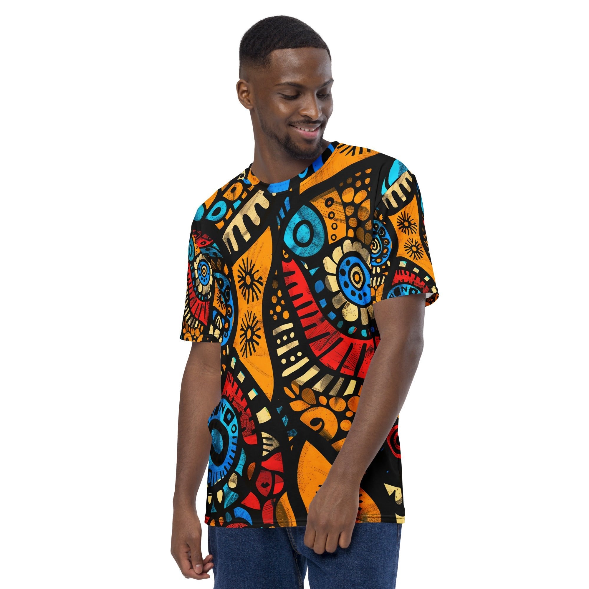 Bold African Tribal All - Over Print T-Shirt – Geometric Heritage Pattern - Craig Michael Design