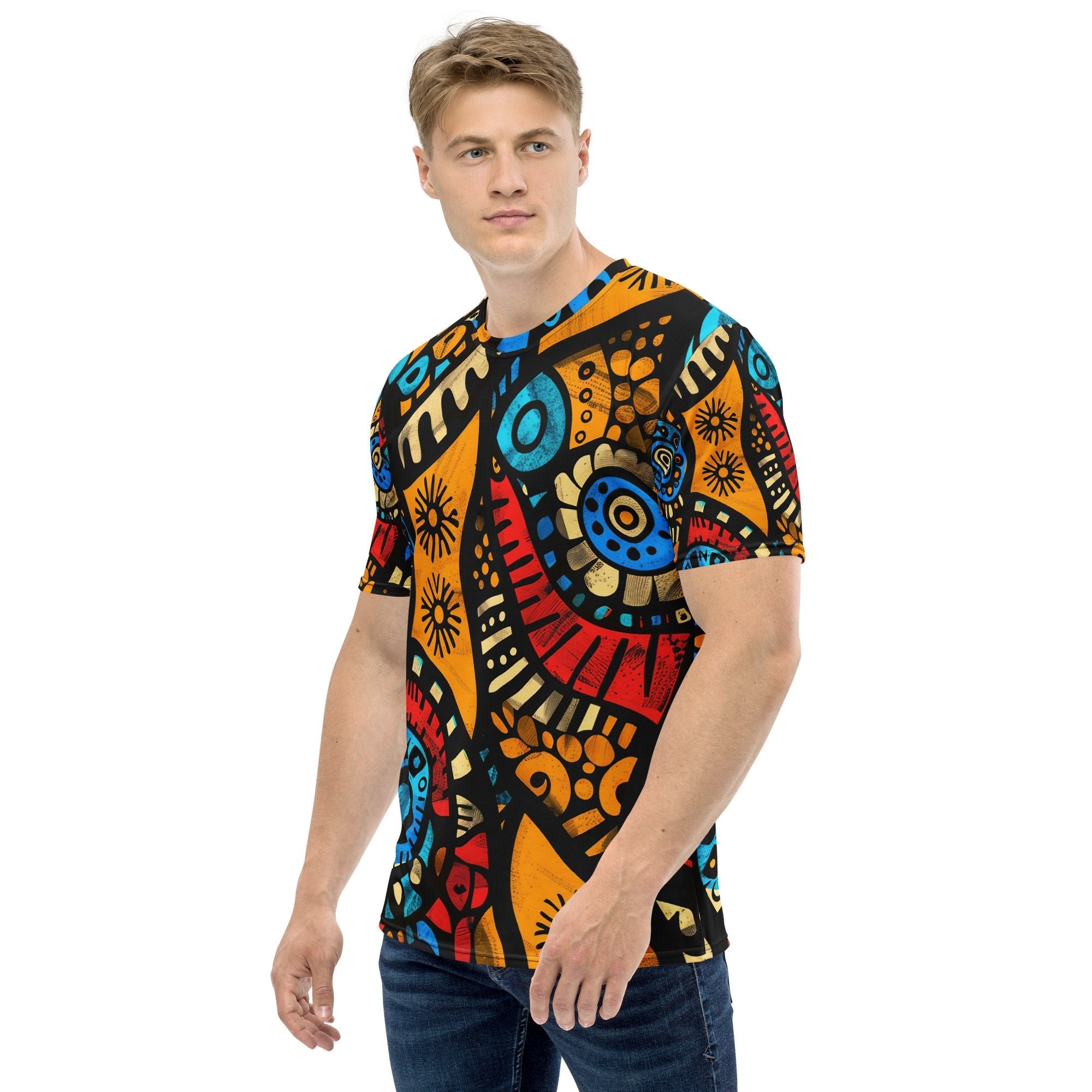 Bold African Tribal All - Over Print T-Shirt – Geometric Heritage Pattern - Craig Michael Design