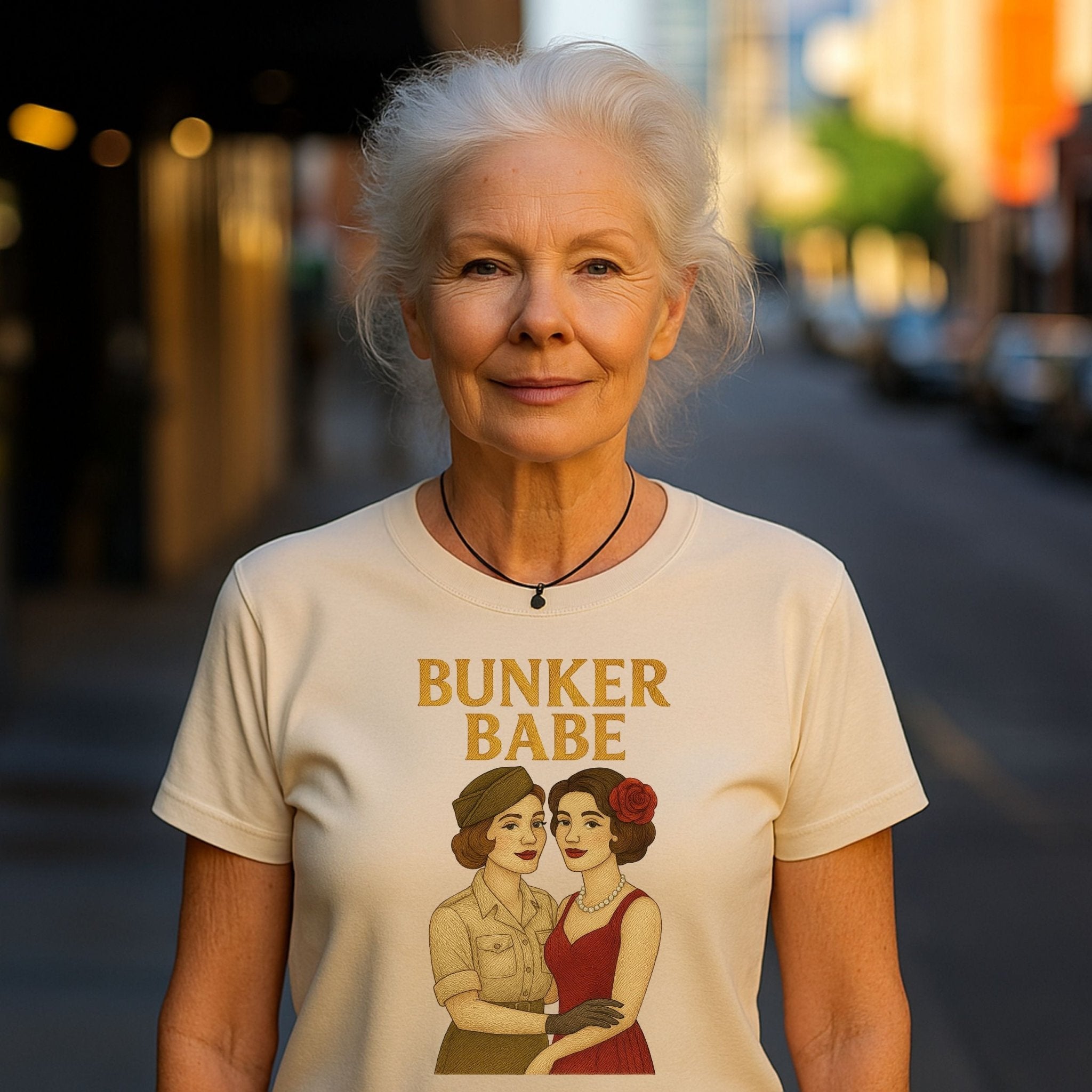 Bunker Babe – 1940s Pinup Lesbian T-Shirt, Retro Sapphic Gift - Craig Michael Design