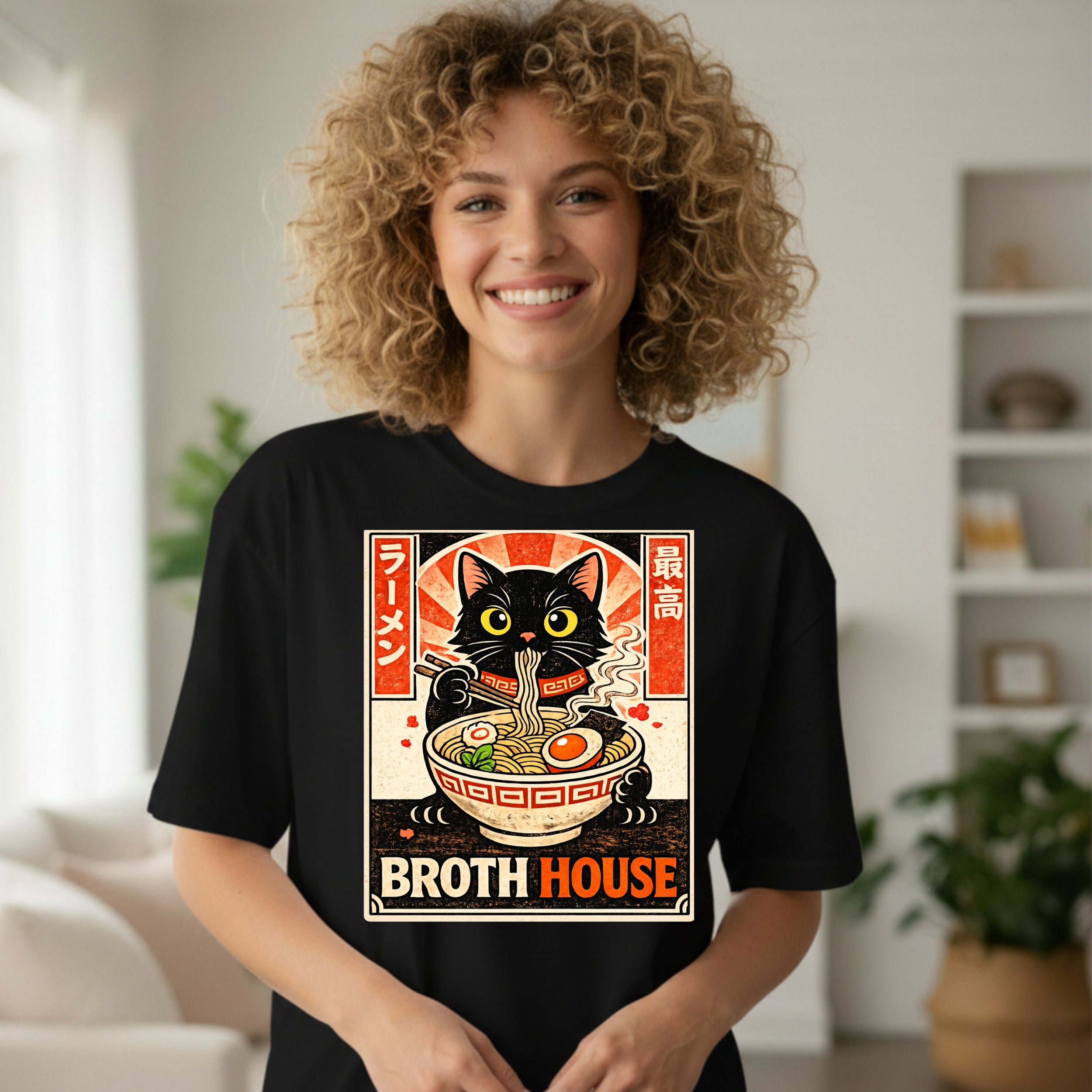 Broth House Ramen Cat Graphic Tee Product