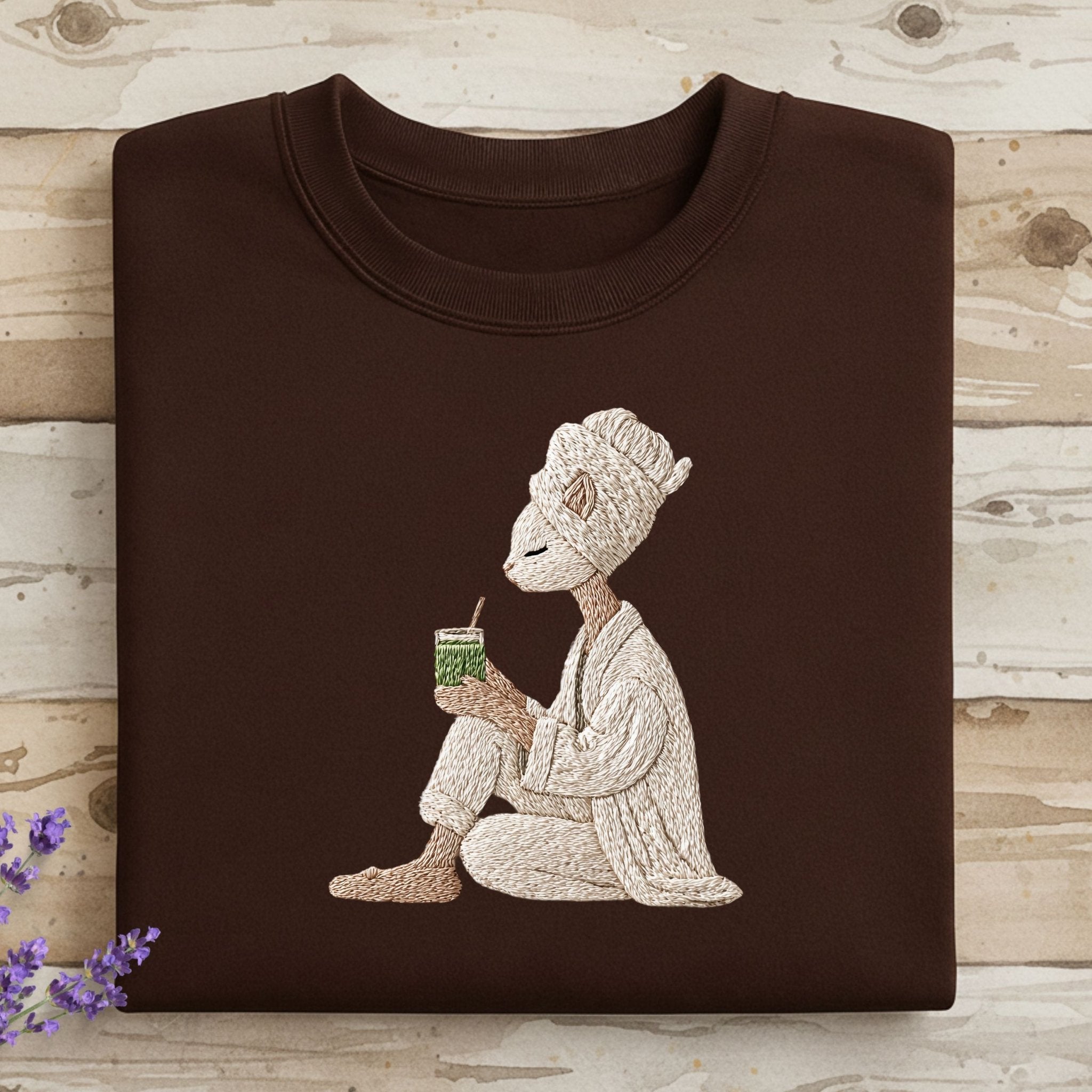 Cat T-Shirt, Spa Day T-Shirt, Relaxing Cat, Funny Cat, Animal Lover T-Shirt, Cute T-Shirt, Zen Cat, Cat with Drink, Unique Gift T-Shirt - Craig Michael Design