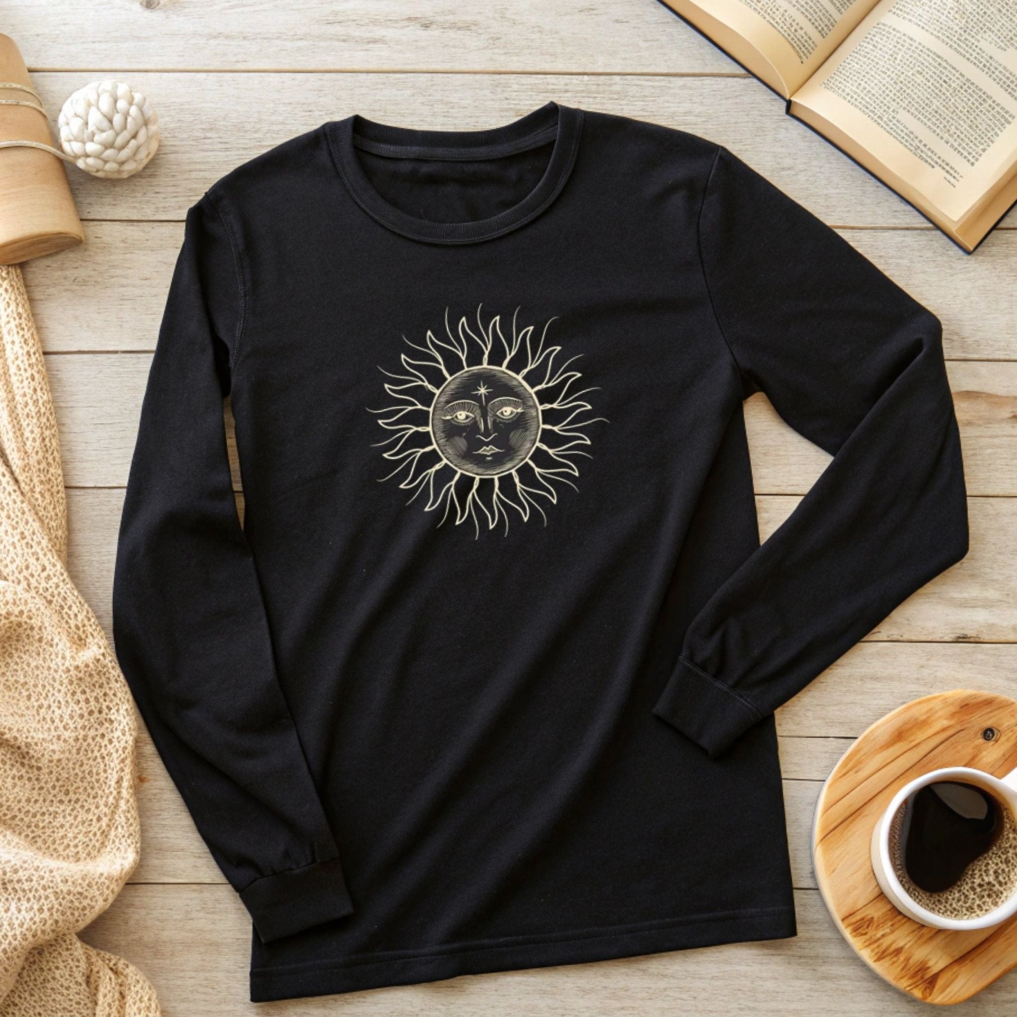 Celestial Sun Long Sleeve T-Shirt – Cosmic & Stylish - Craig Michael Design