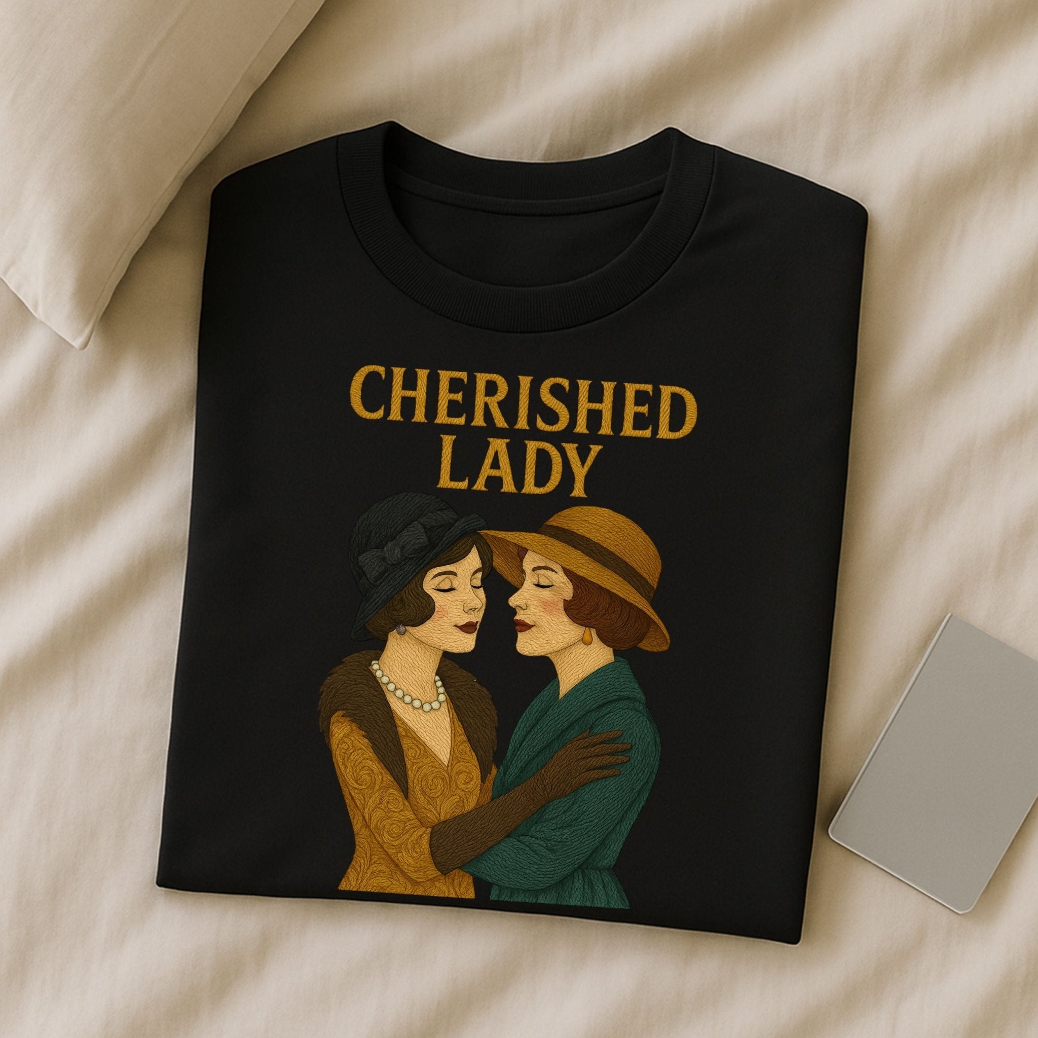 Cherished Lady – 1920s Flapper Lesbian T-Shirt, Vintage Sapphic Gift - Craig Michael Design