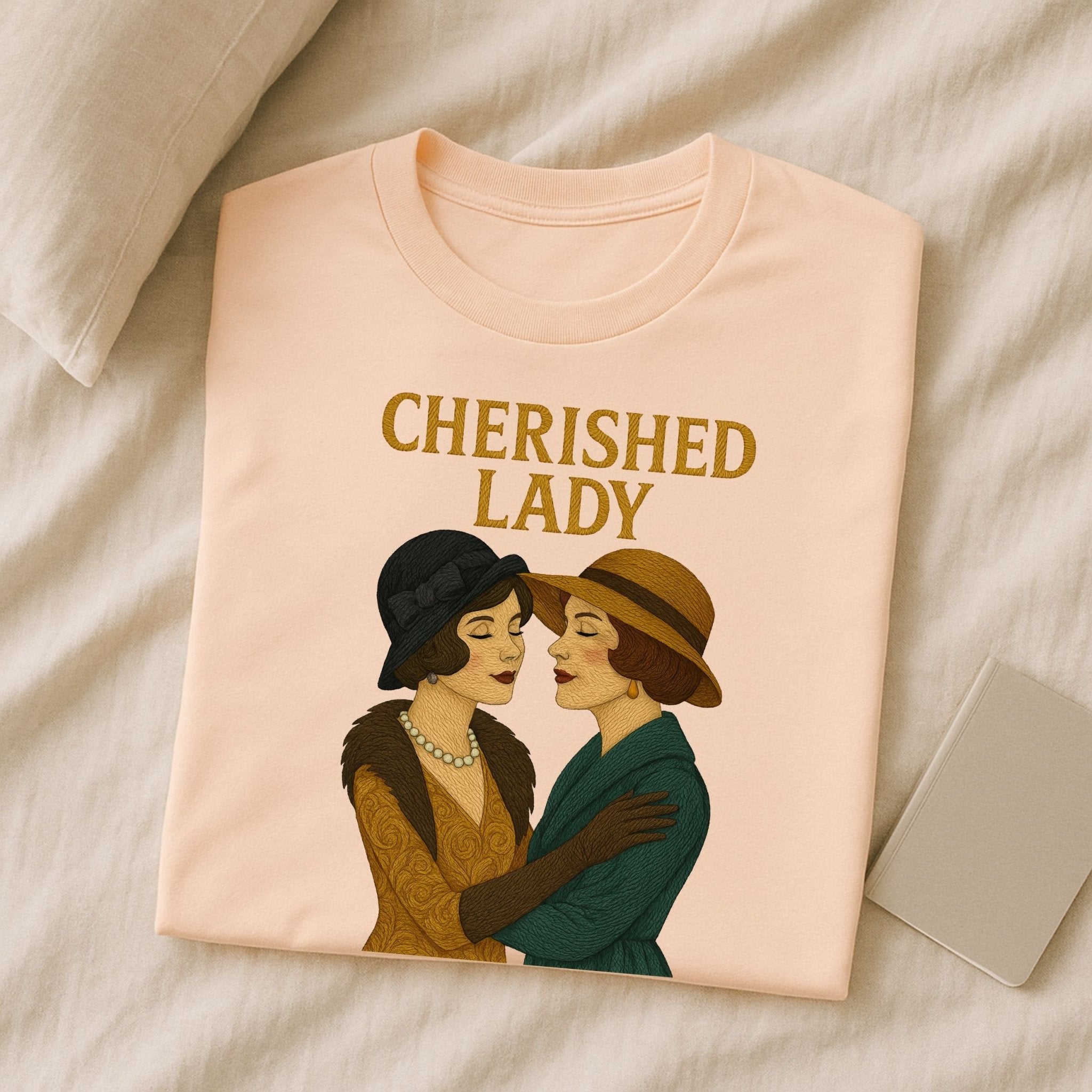 Cherished Lady – 1920s Flapper Lesbian T-Shirt, Vintage Sapphic Gift - Craig Michael Design