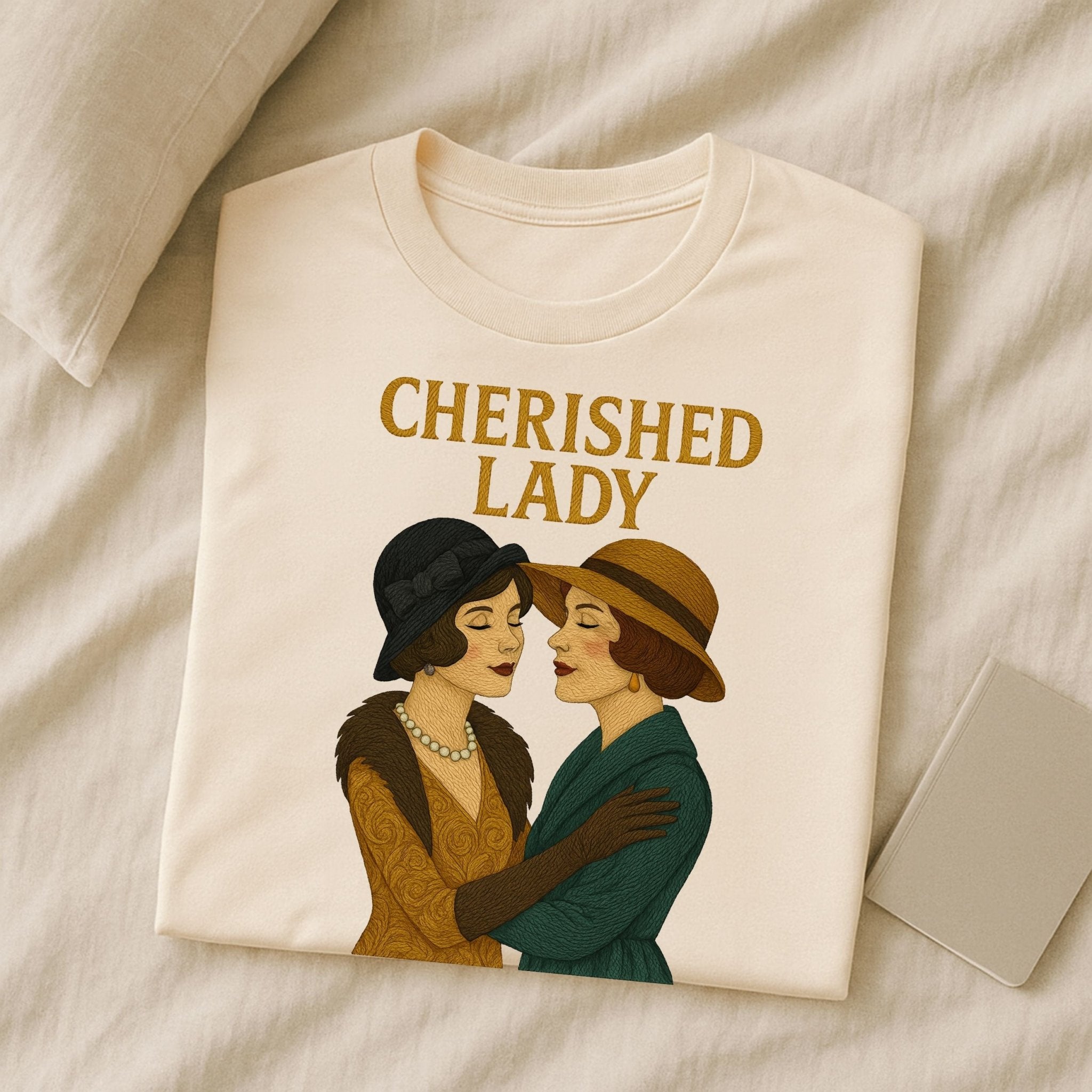 Cherished Lady – 1920s Flapper Lesbian T-Shirt, Vintage Sapphic Gift - Craig Michael Design