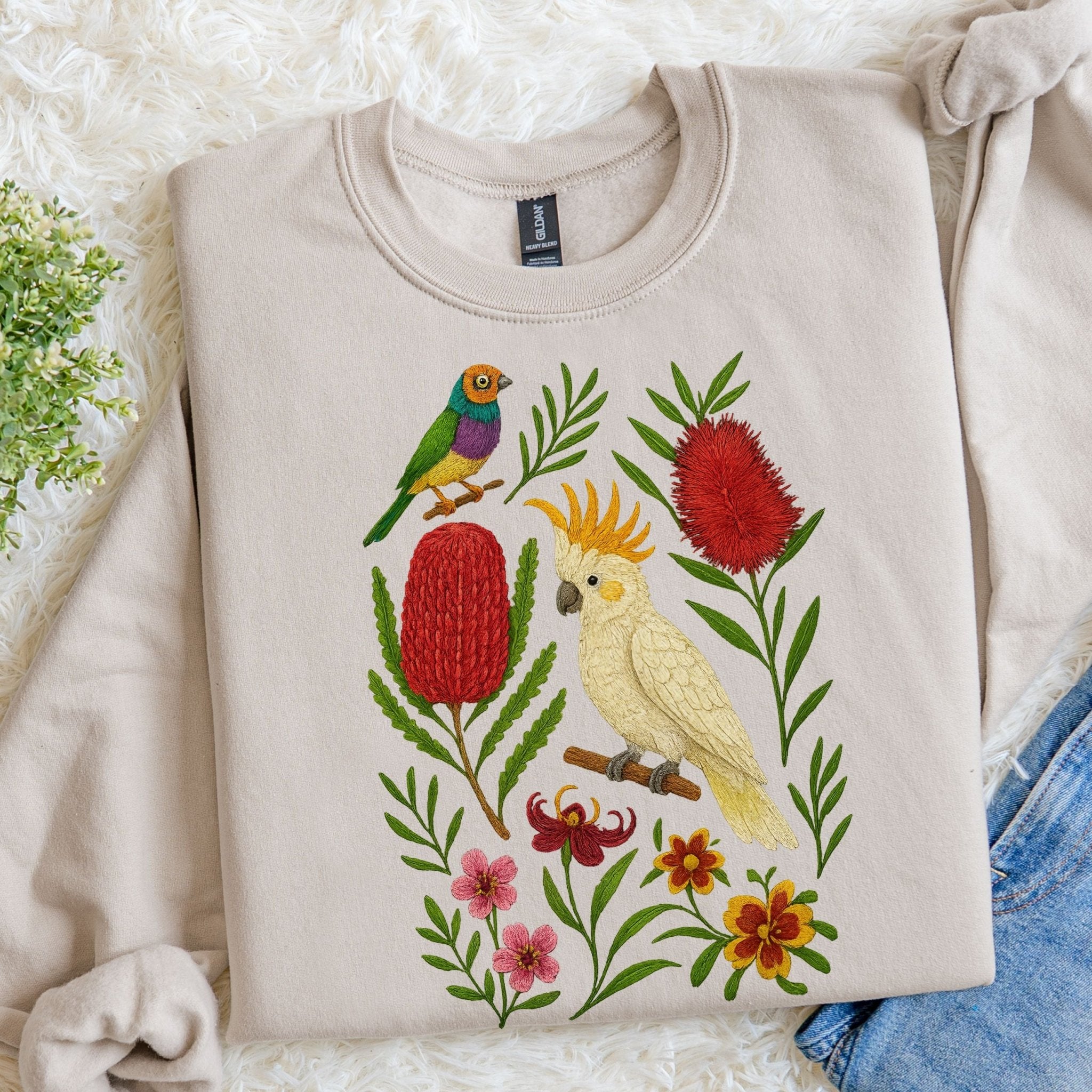 Cockatoo Banksia Sweatshirt - Craig Michael Design