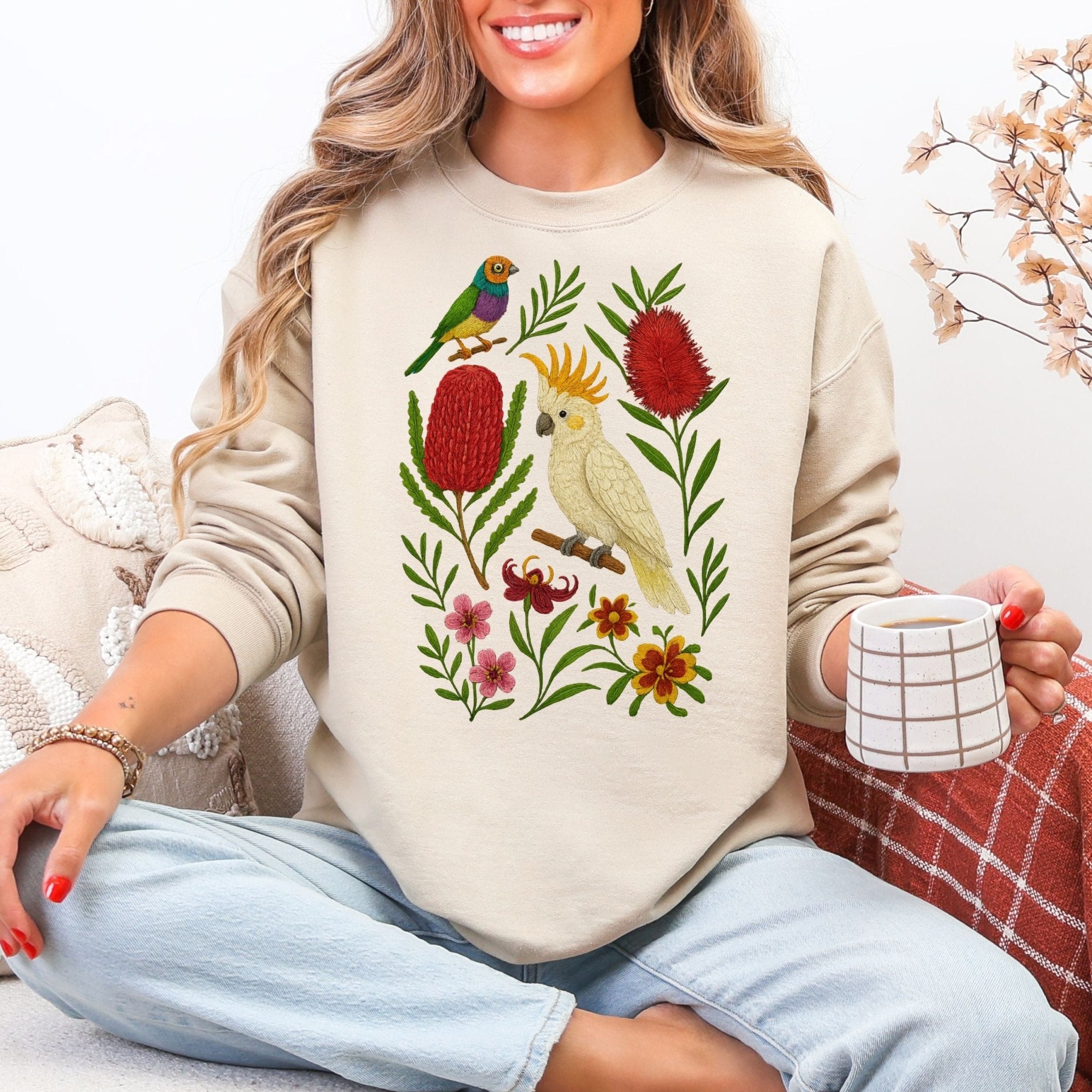 Cockatoo Banksia Sweatshirt - Craig Michael Design