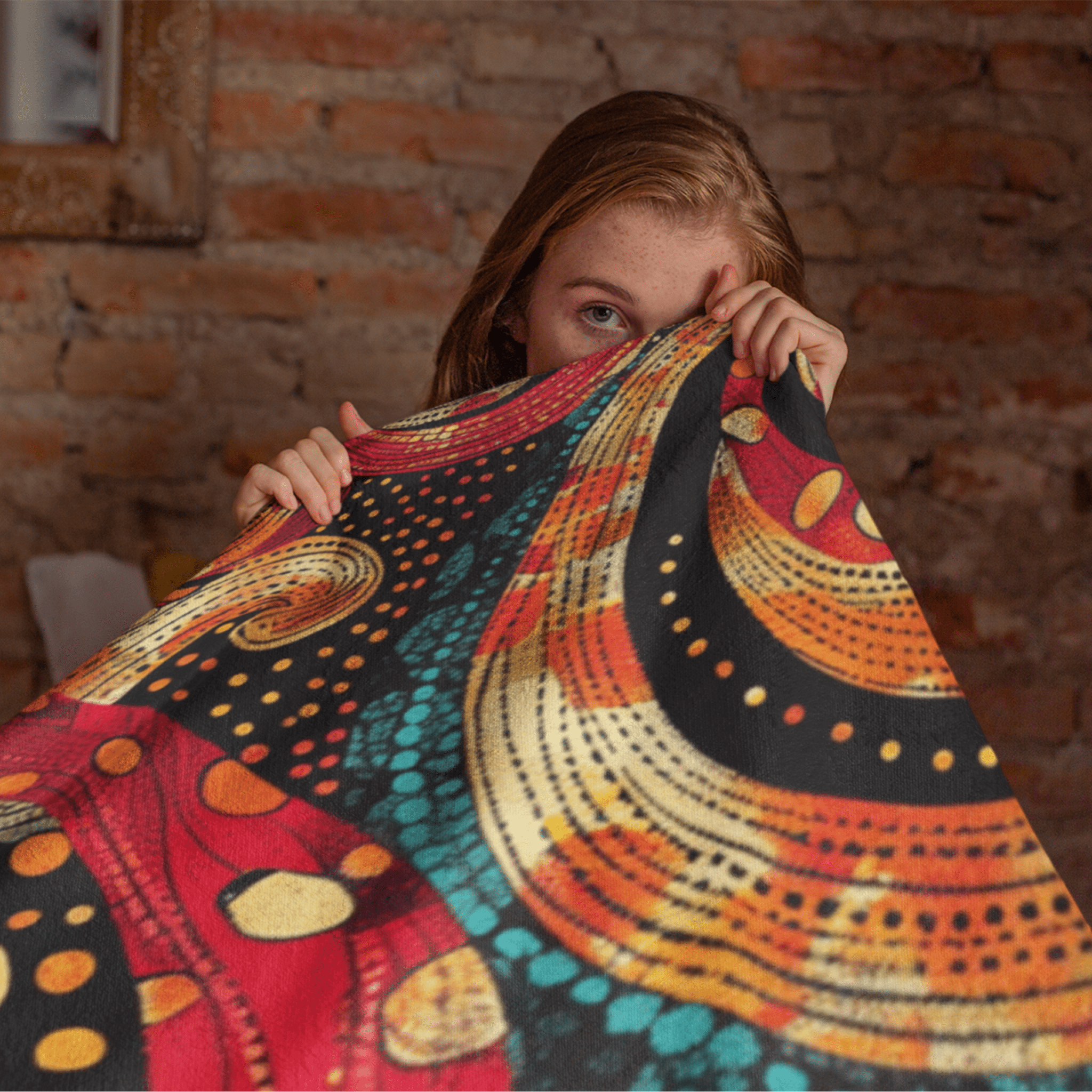Colourful Indigenous Swirl Pattern Blanket, Unique Artistic Throw Blanket, Cozy Living Room Decor, Vibrant Modern Blanket, Australian Design - Craig Michael Design