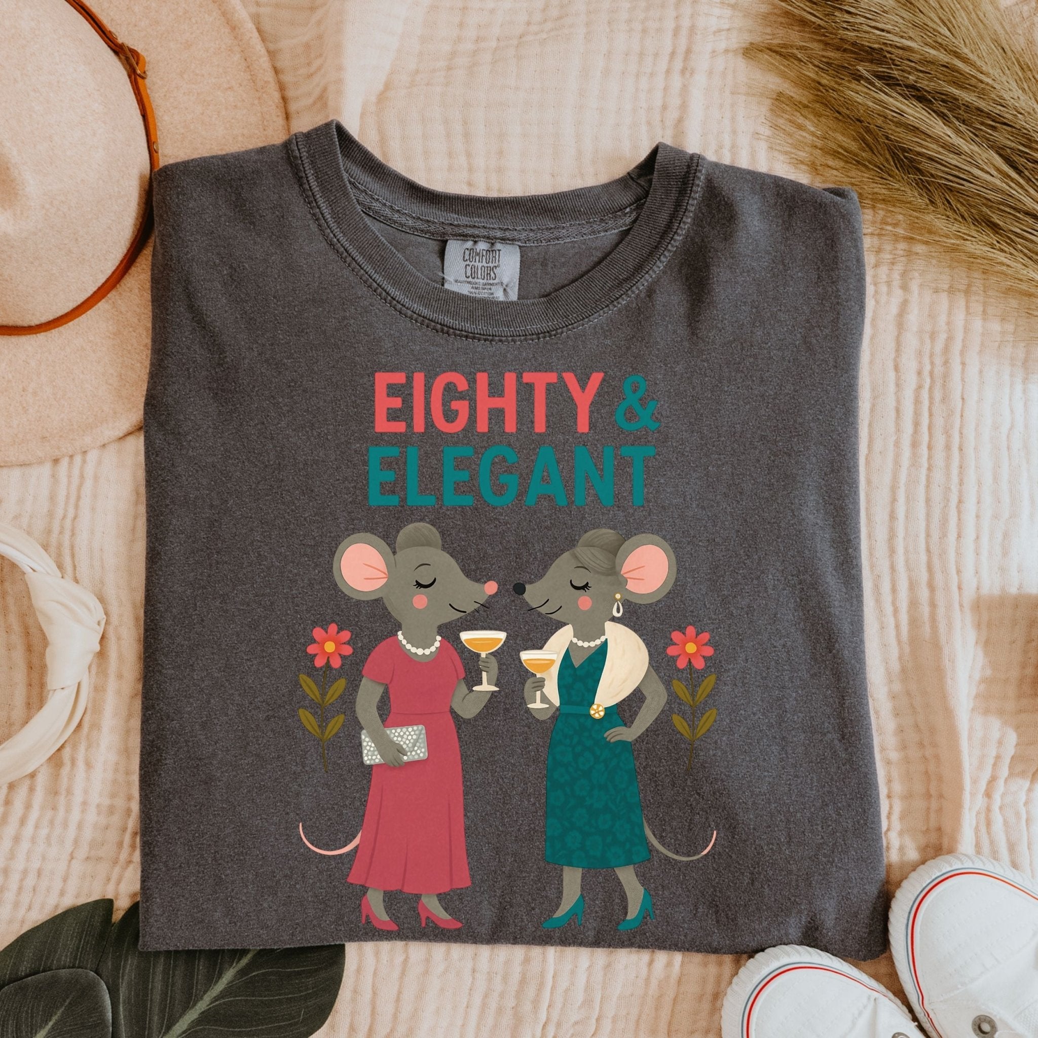 Comfort Colors 1717 Shirt, Eighty and Elegant Lesbian Tee, 80th Birthday Gift for Her - Craig Michael Design