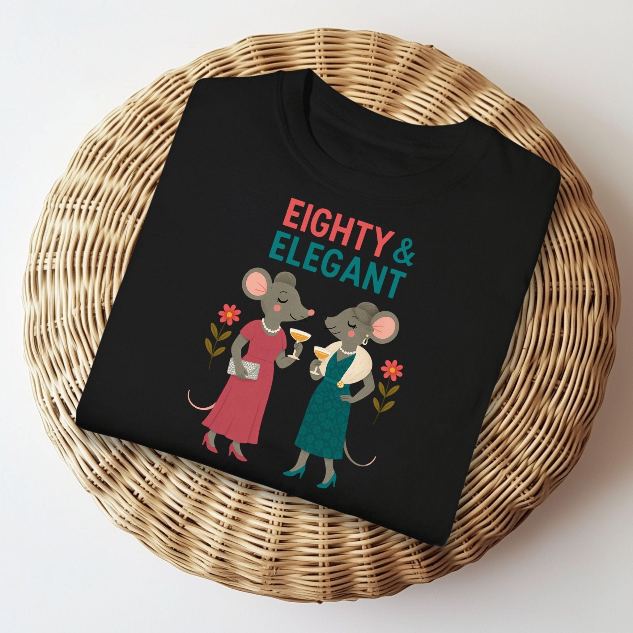 Comfort Colors 1717 Shirt, Eighty and Elegant Lesbian Tee, 80th Birthday Gift for Her - Craig Michael Design