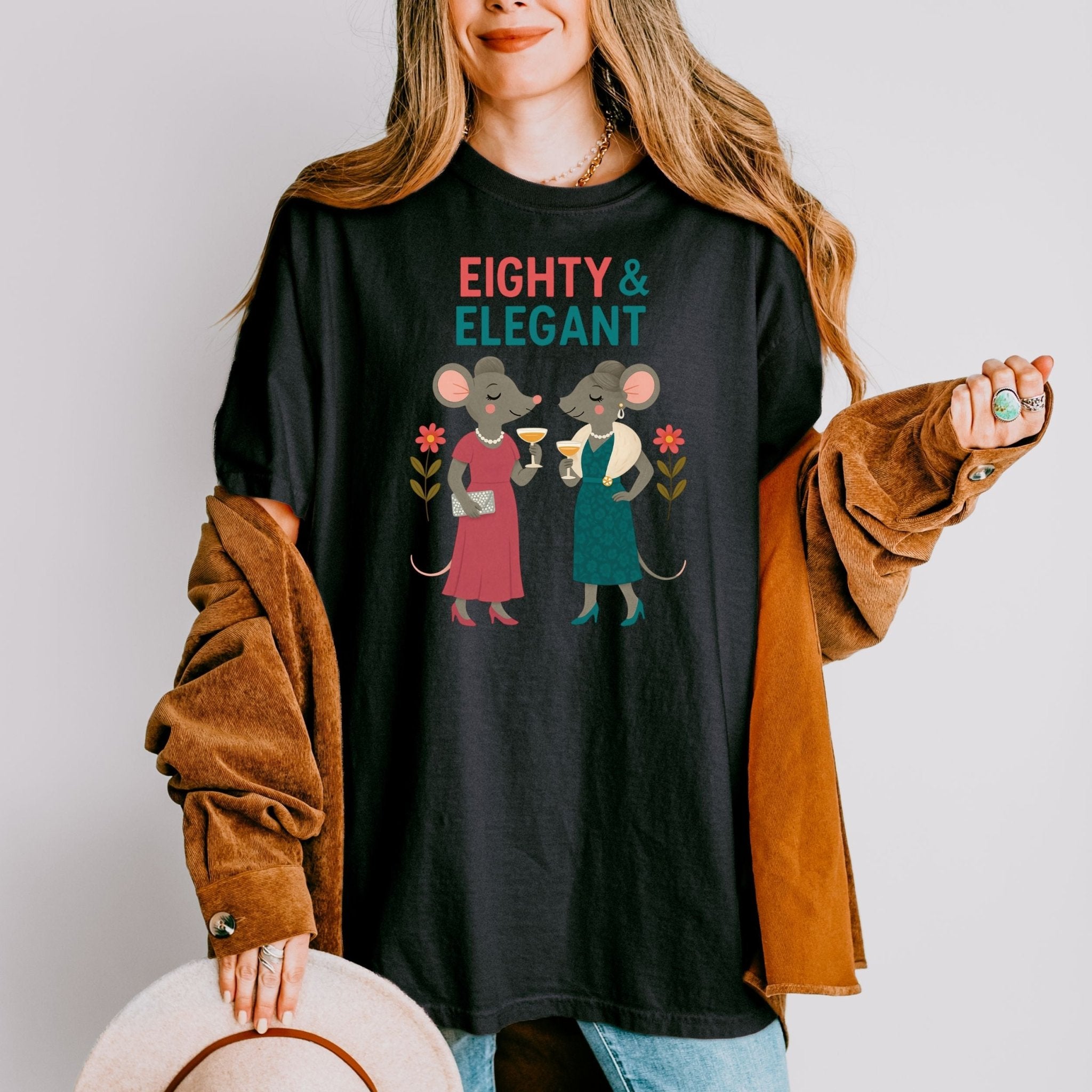 Comfort Colors 1717 Shirt, Eighty and Elegant Lesbian Tee, 80th Birthday Gift for Her - Craig Michael Design