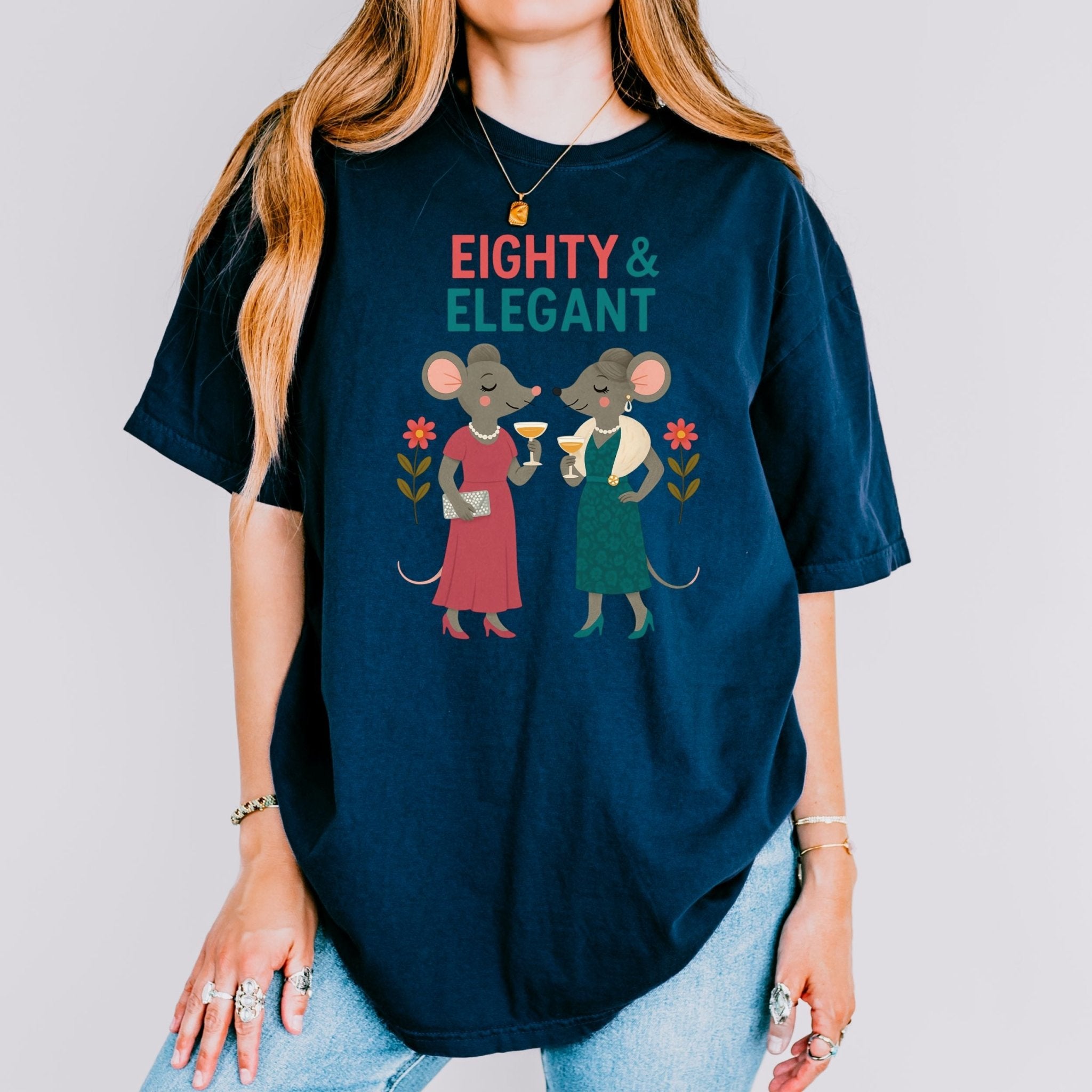Comfort Colors 1717 Shirt, Eighty and Elegant Lesbian Tee, 80th Birthday Gift for Her - Craig Michael Design