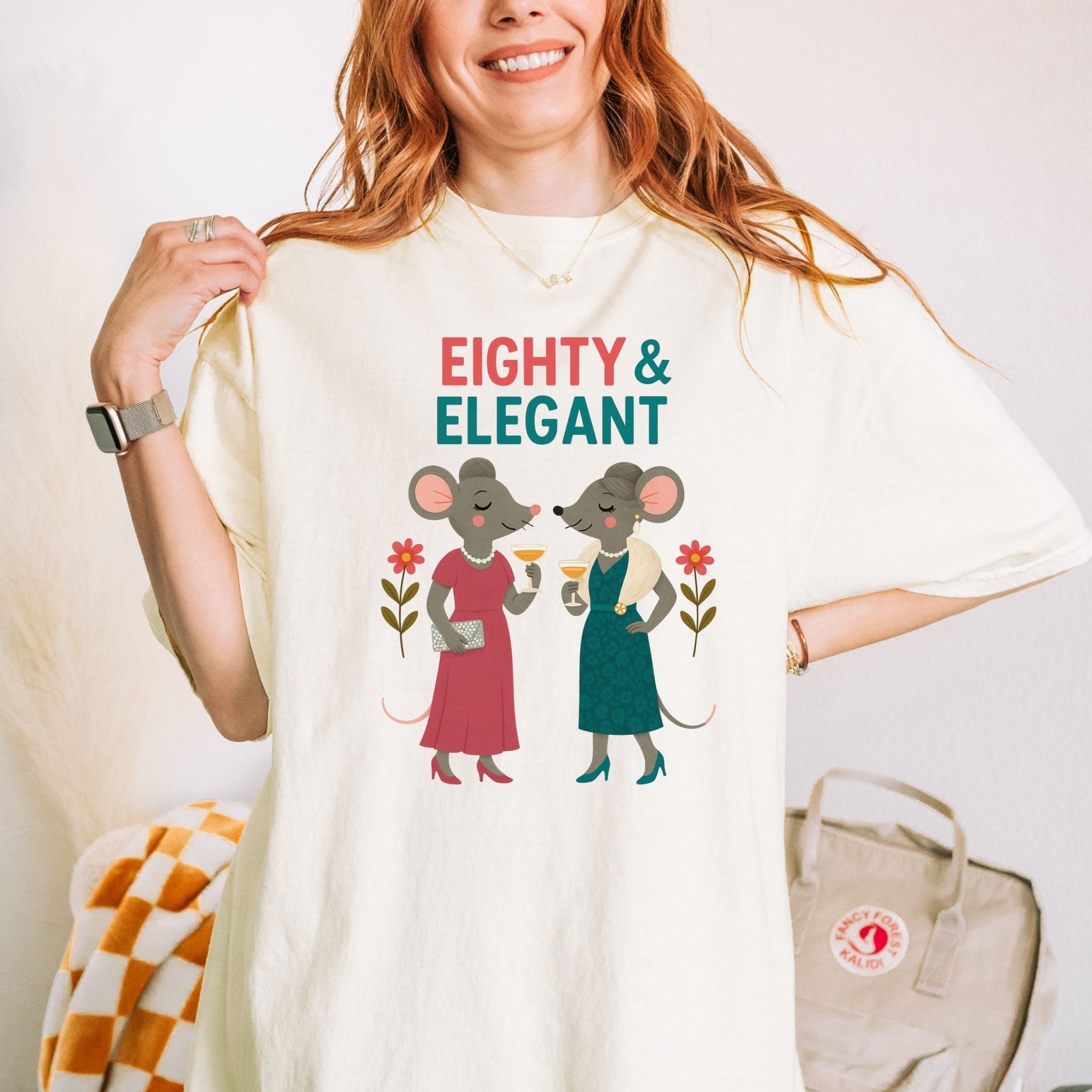 Comfort Colors 1717 Shirt, Eighty and Elegant Lesbian Tee, 80th Birthday Gift for Her - Craig Michael Design
