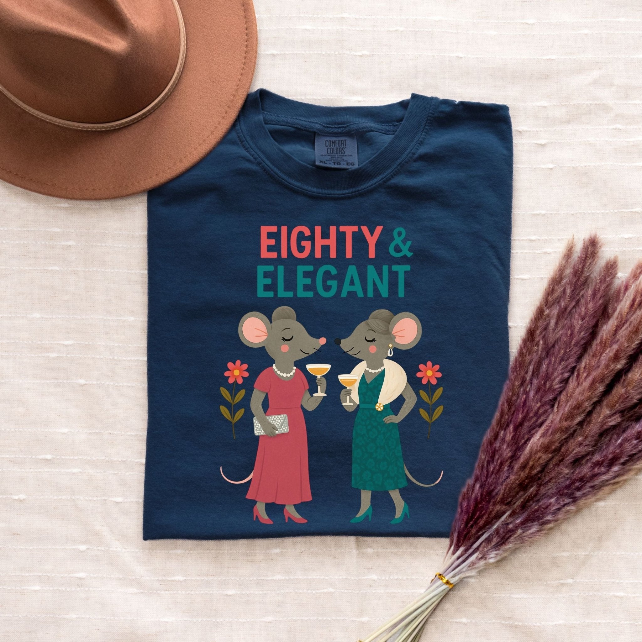 Comfort Colors 1717 Shirt, Eighty and Elegant Lesbian Tee, 80th Birthday Gift for Her - Craig Michael Design
