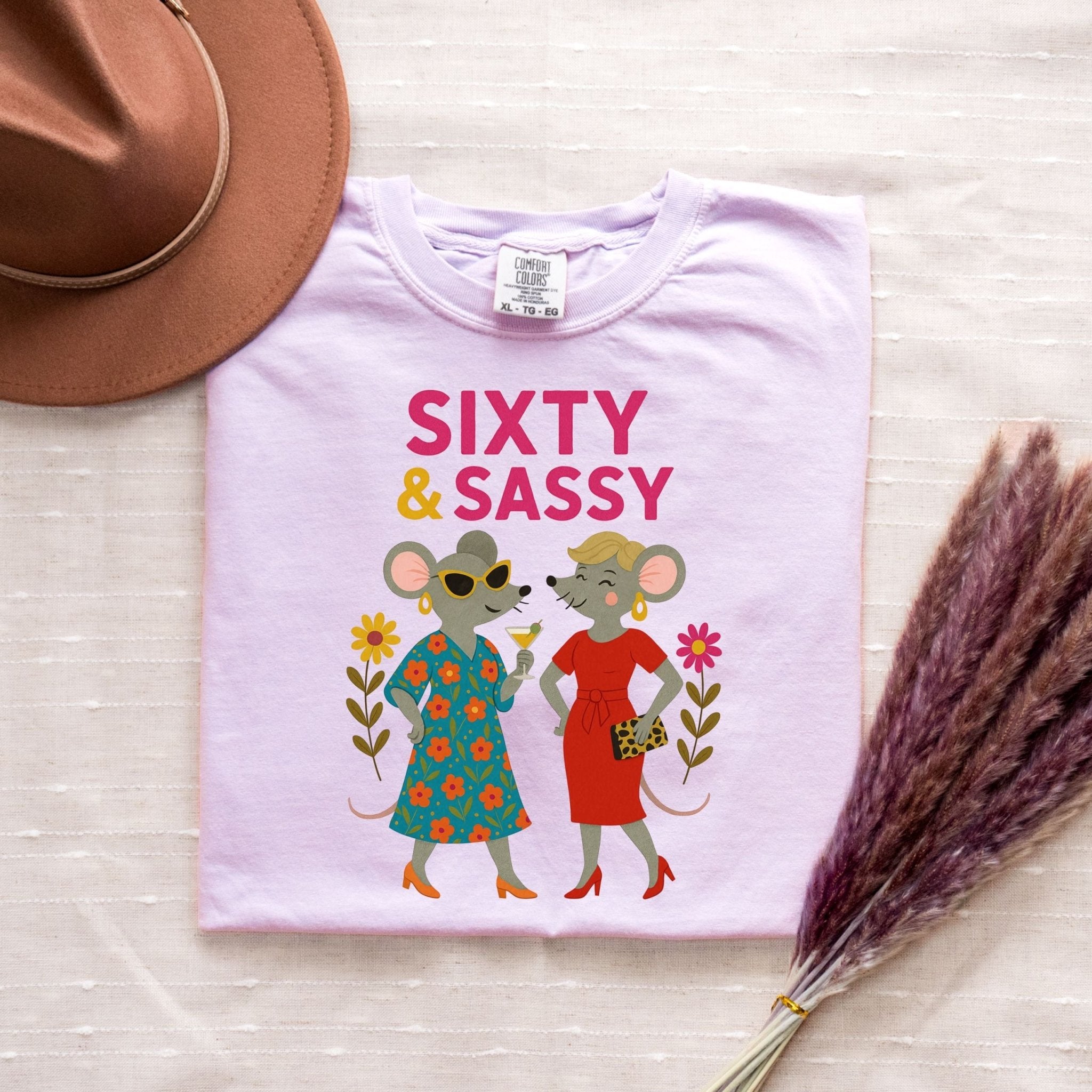 Comfort Colors 1717 Shirt, Sixty and Sassy T-Shirt, Lesbian Mouse Tee, Funny 60th Birthday - Craig Michael Design