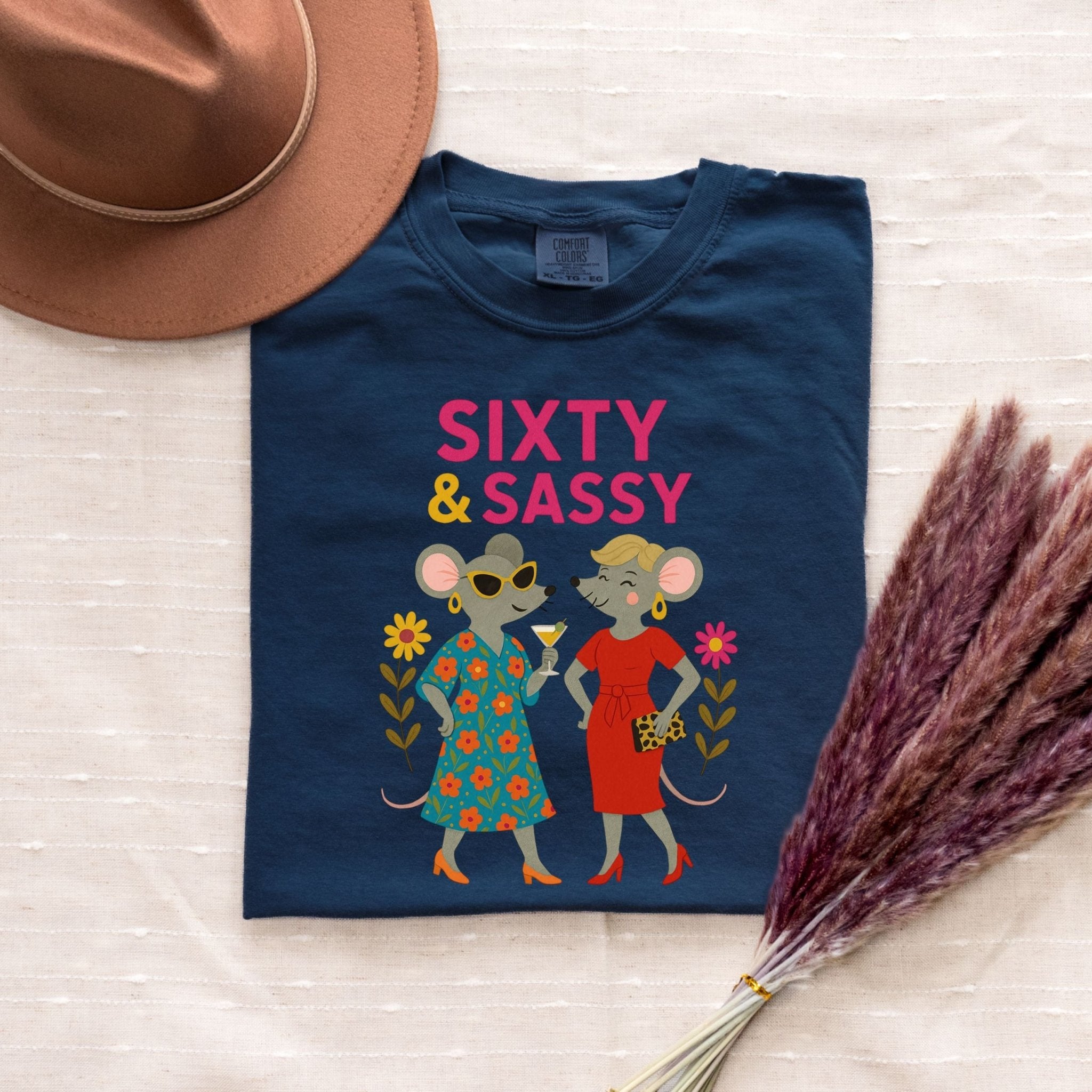 Comfort Colors 1717 Shirt, Sixty and Sassy T-Shirt, Lesbian Mouse Tee, Funny 60th Birthday - Craig Michael Design