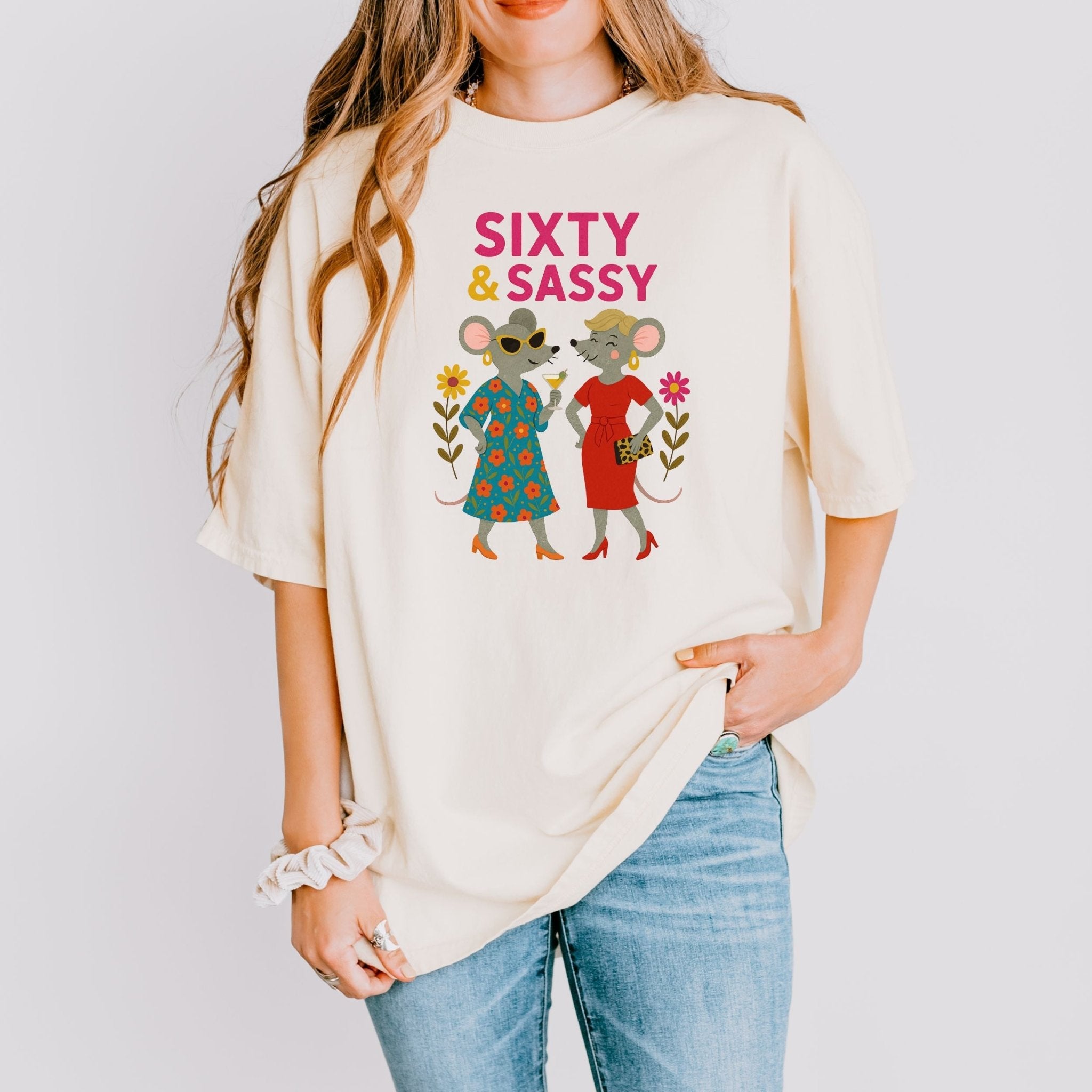 Comfort Colors 1717 Shirt, Sixty and Sassy T-Shirt, Lesbian Mouse Tee, Funny 60th Birthday - Craig Michael Design