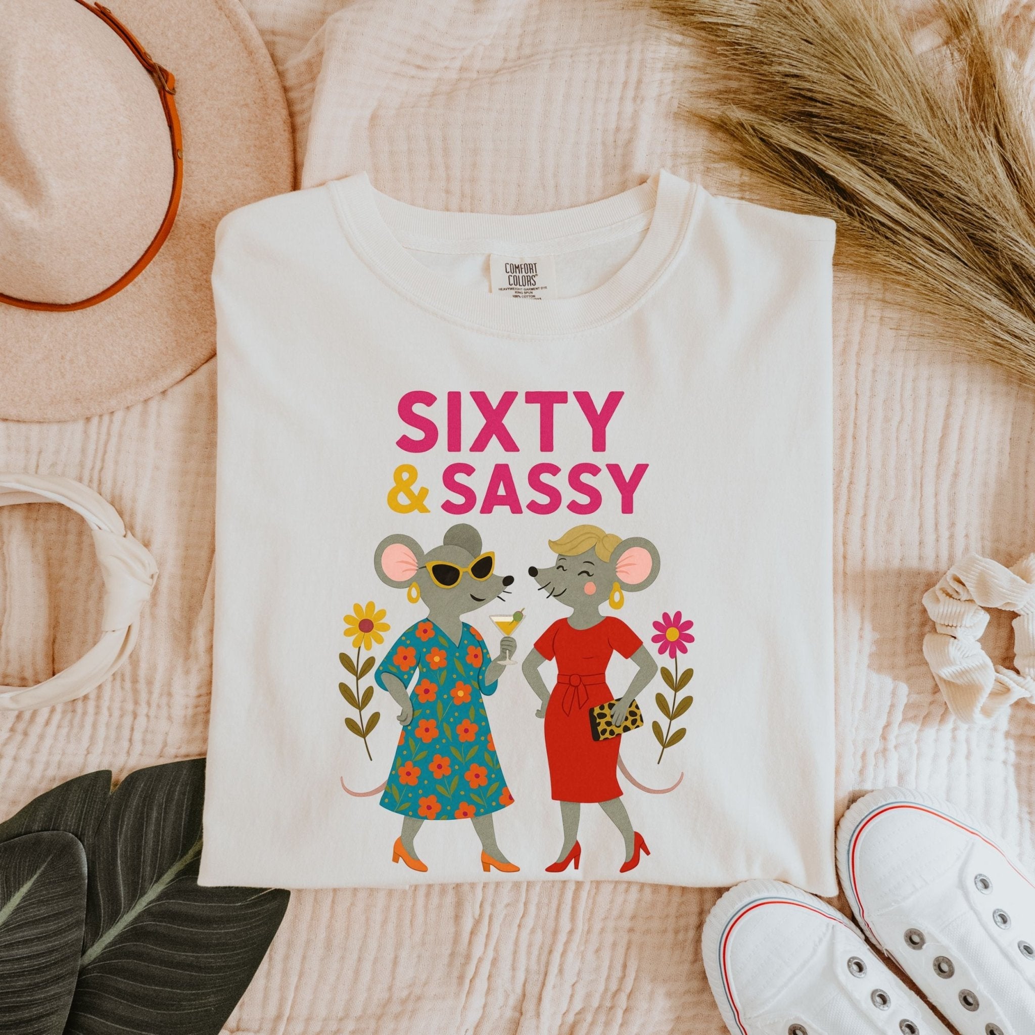 Comfort Colors 1717 Shirt, Sixty and Sassy T-Shirt, Lesbian Mouse Tee, Funny 60th Birthday - Craig Michael Design