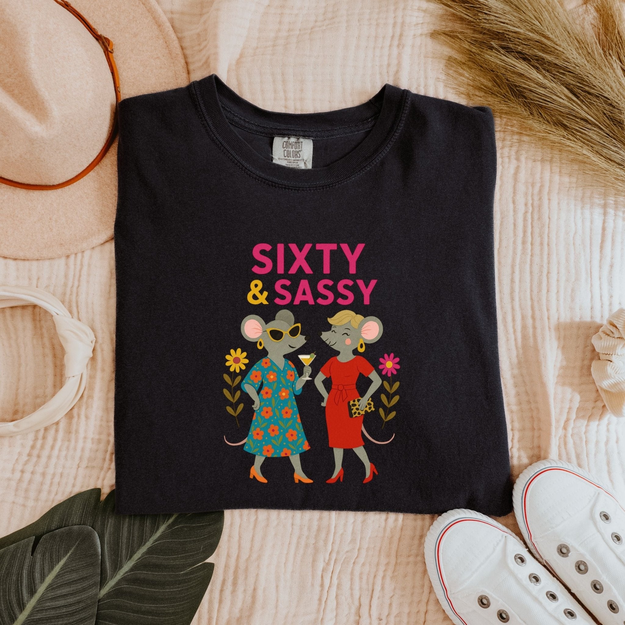 Comfort Colors 1717 Shirt, Sixty and Sassy T-Shirt, Lesbian Mouse Tee, Funny 60th Birthday - Craig Michael Design