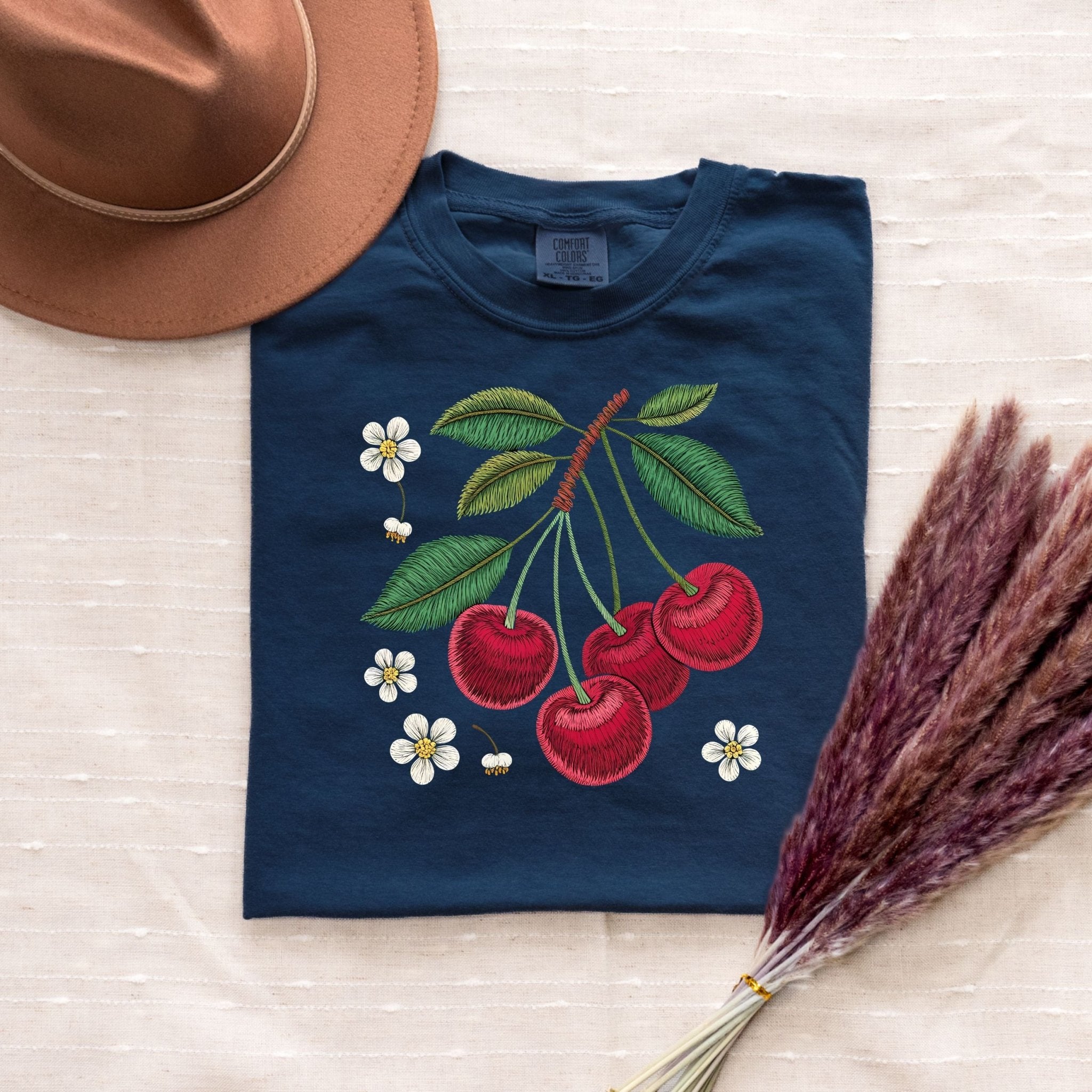 Cottagecore Cherry Shirt, Cherry Blossom Fruit Tee - Craig Michael Design