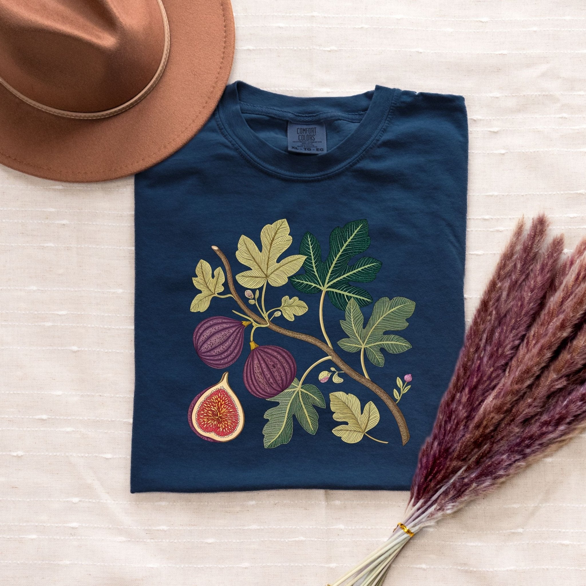 Cottagecore Fig Shirt, Botanical Fruit T-Shirt - Craig Michael Design