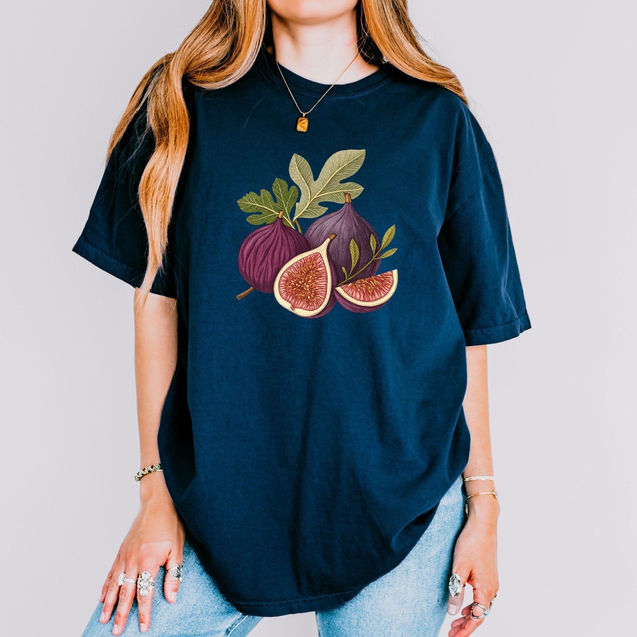 Cottagecore Fig Shirt, Botanical Fruit T-Shirt - Craig Michael Design