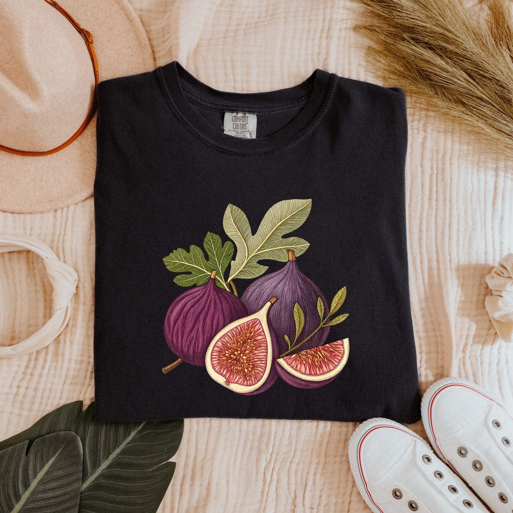 Cottagecore Fig Shirt, Botanical Fruit T-Shirt - Craig Michael Design
