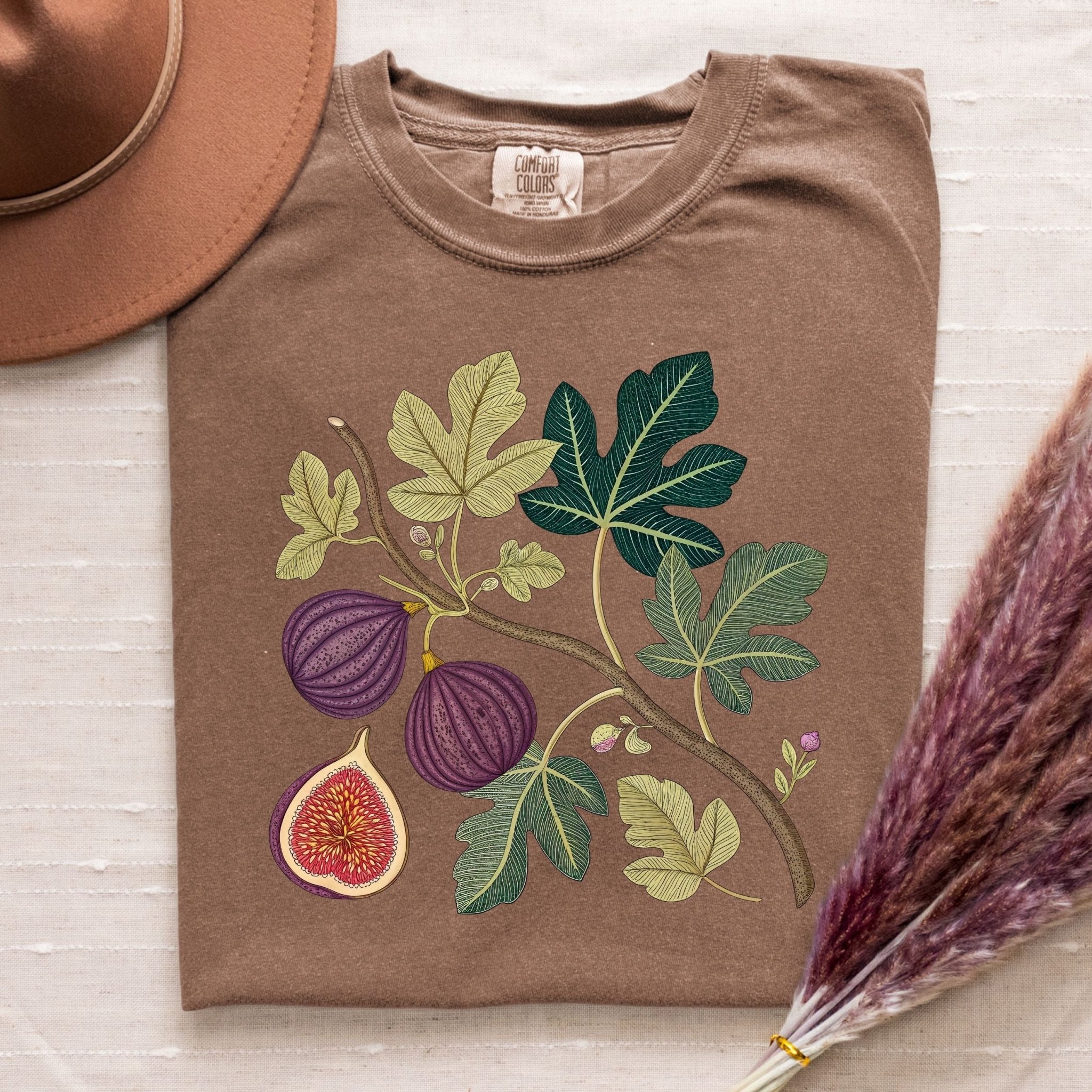 Cottagecore Fig Shirt, Botanical Fruit T-Shirt - Craig Michael Design