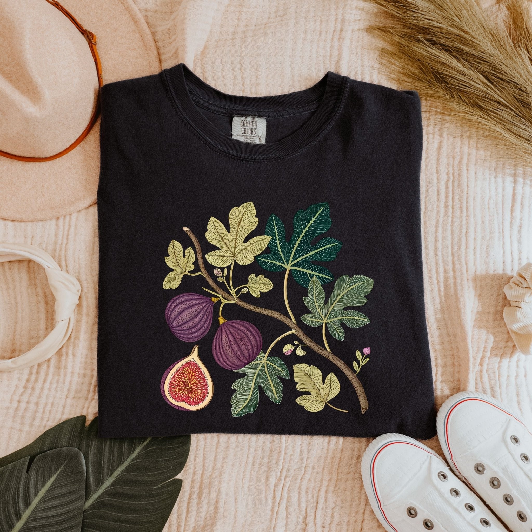 Cottagecore Fig Shirt, Botanical Fruit T-Shirt - Craig Michael Design